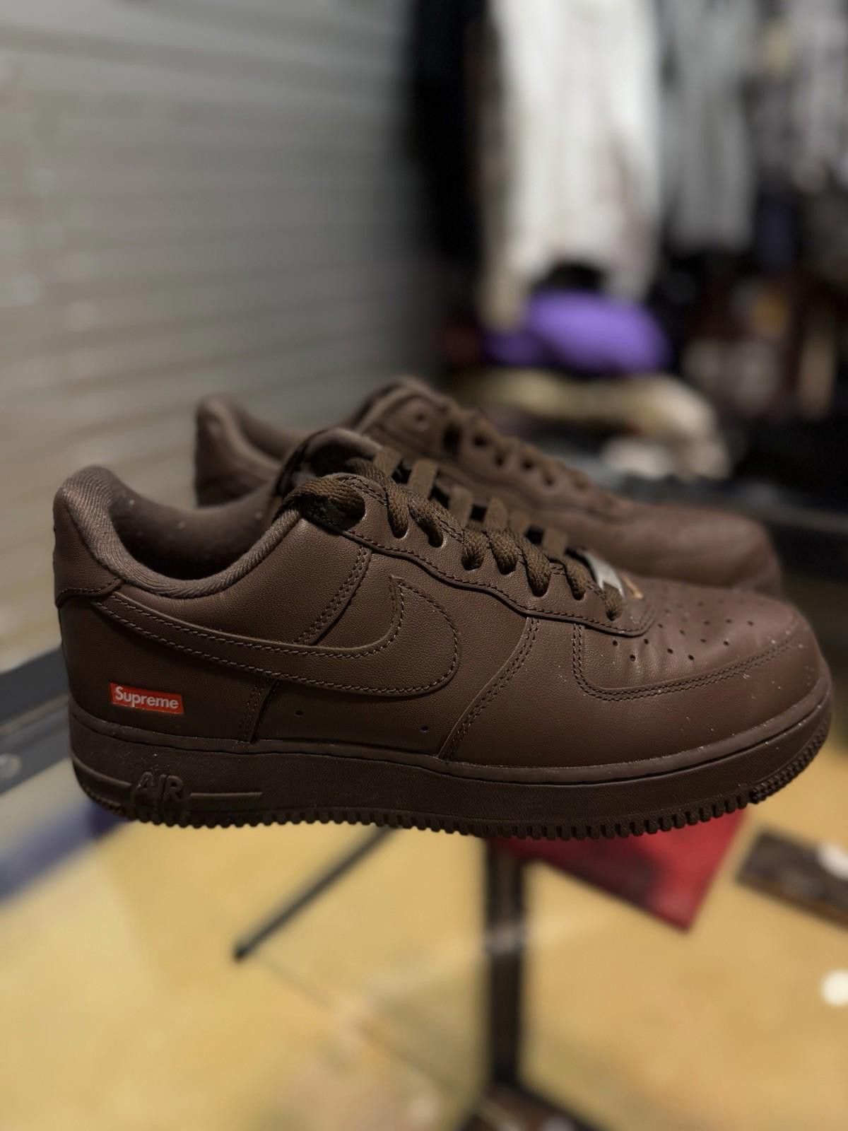Nike Size 8- Nike Air Force 1 Low x Supreme Baroque Brown 2023 Size US 8 / EU 41 - 1 Thumbnail