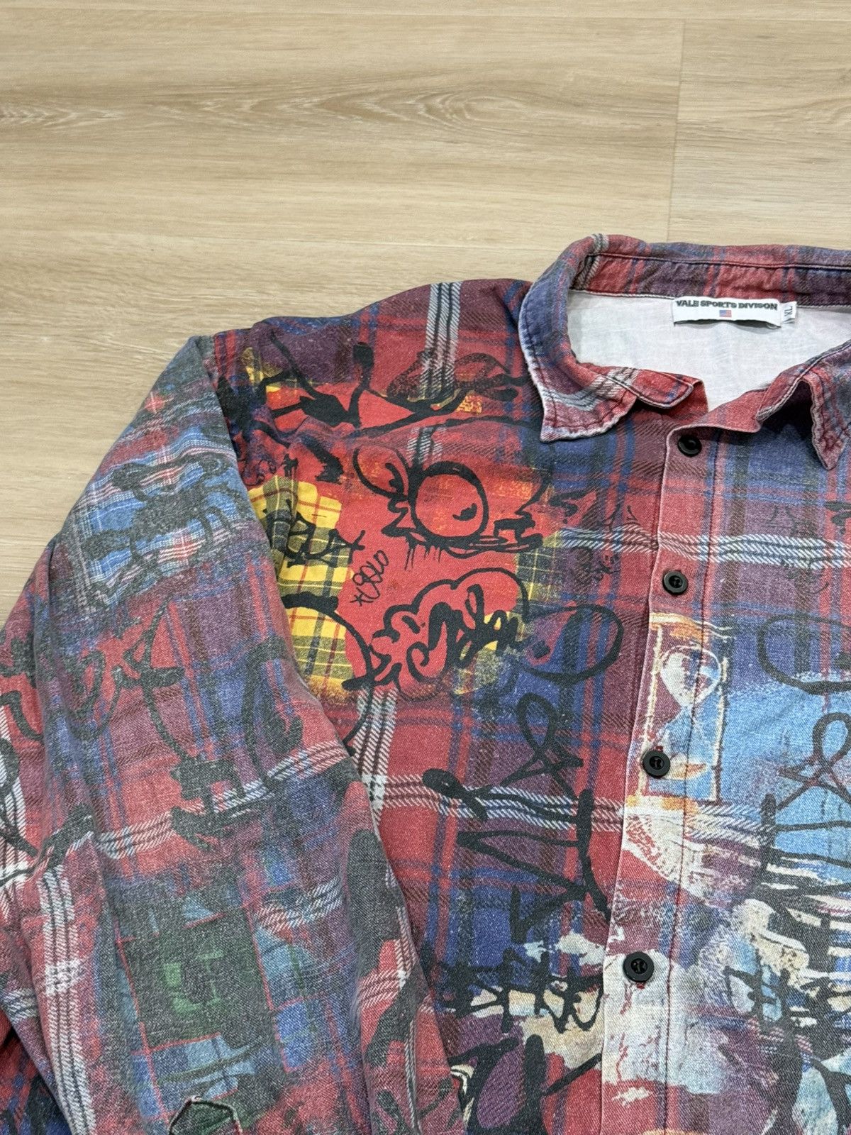 Vale Vale Graffiti Flannel Shirt Size US XL / EU 56 / 4 - 3 Thumbnail