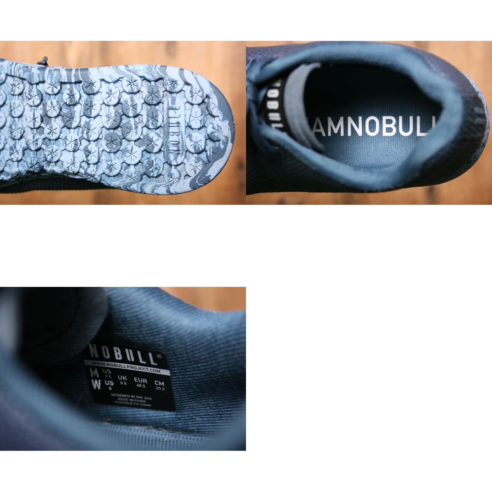 Vintage NOBULL Outwork Edge Blue Trainers Unisex Adults Sneaker Low Top Lace Up 7.5 9 Shoes Mens Womens Girls Boys Size US 7 / IT 37 - 8 Thumbnail