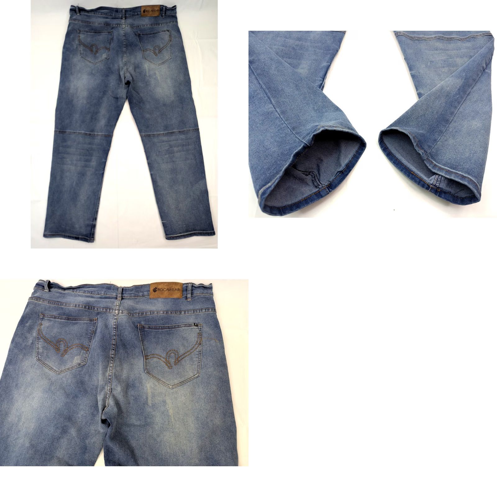 Rocawear VINTAGE Rocawear Baggy Wide-Leg Jeans Men 44x31 Distressed Blue Rocawear Baggy Jeans Wide-Leg Men 44x31 Distressed Blue Hip Hop Grunge Logo 90s Mens Size US 44 / EU 60 - 9 Thumbnail