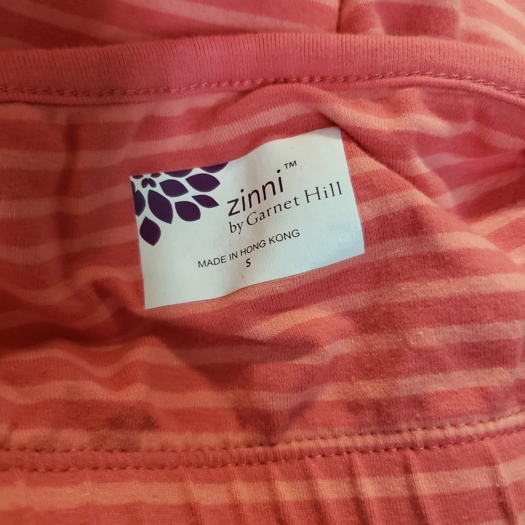 Vintage Zinni by Garnet Hill Womens Tank Top Sz Small Pink Striped Sleeveless Scoop Pullover Cotton Blend Shirts Womens TS Tank Top Size S / US 4 / IT 40 - 6 Thumbnail