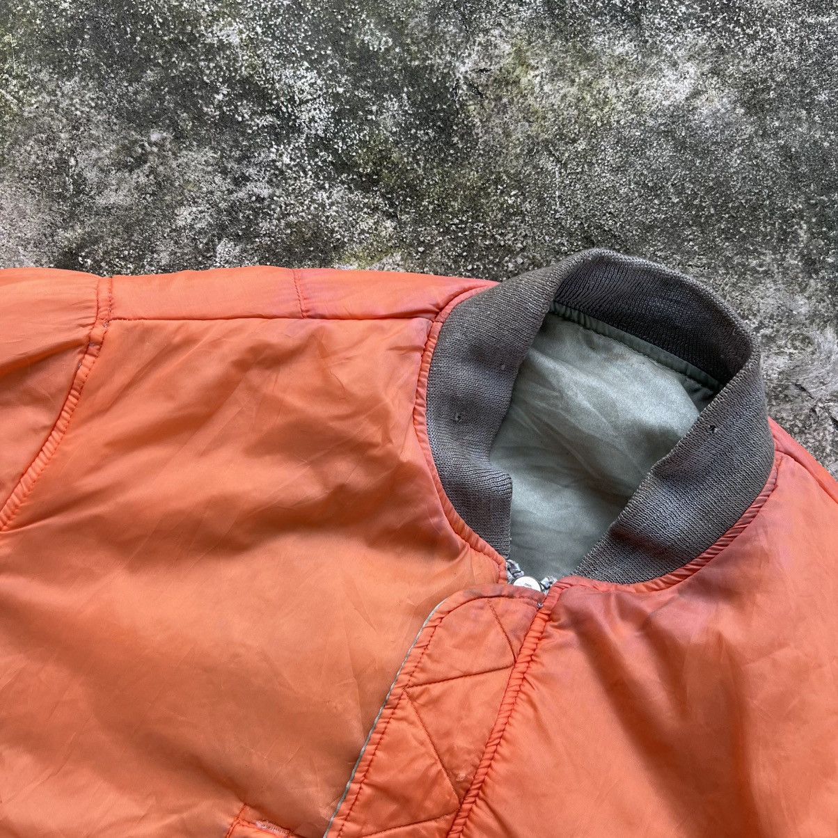 Vintage “VINTAGE” TRASHED MAN INTERMEDIATE MA-1 BOMBER JACKET Size US L / EU 52-54 / 3 - 16 Thumbnail