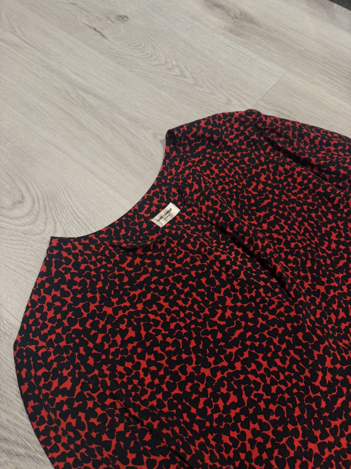 Saint Laurent Paris s/s 2014 hearts silk shirt!! Size US S / EU 44-46 / 1 - 3 Thumbnail