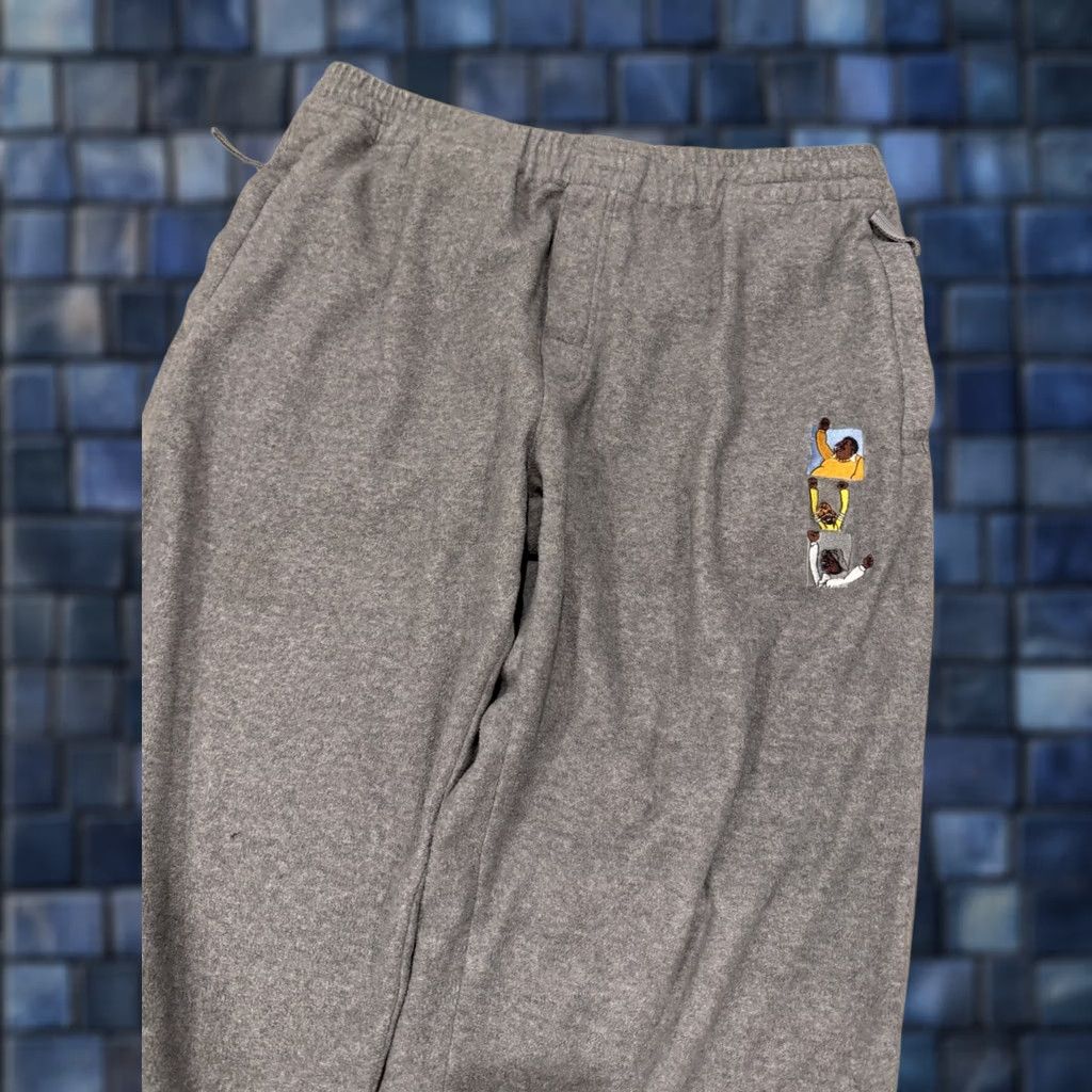 Fubu VINTAGE FUBU Platinum Joggers Sweatpants Gray L Mens Fat Albert Embroidered Y2k Sweatpants Wide-Leg Casual Party/Cocktail Travel 90s Hip Hop Mens Size US 33 - 1 Thumbnail