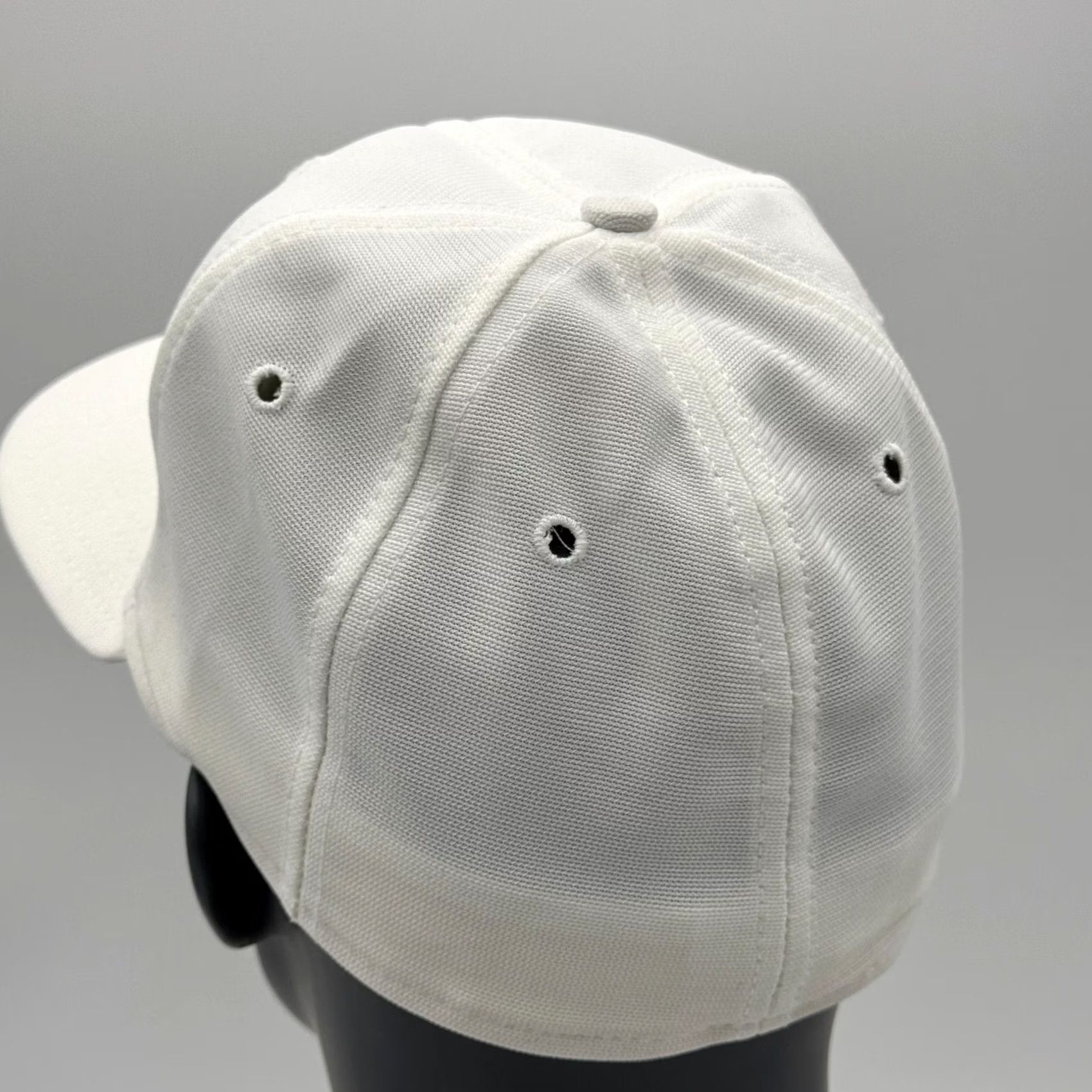 New Era VINTAGE New Era Fitted Hat Cap 7 1/8 White Pro Model Plain No Logo USA Men Cap Baseball 90s Mens Size ONE SIZE - 3 Thumbnail