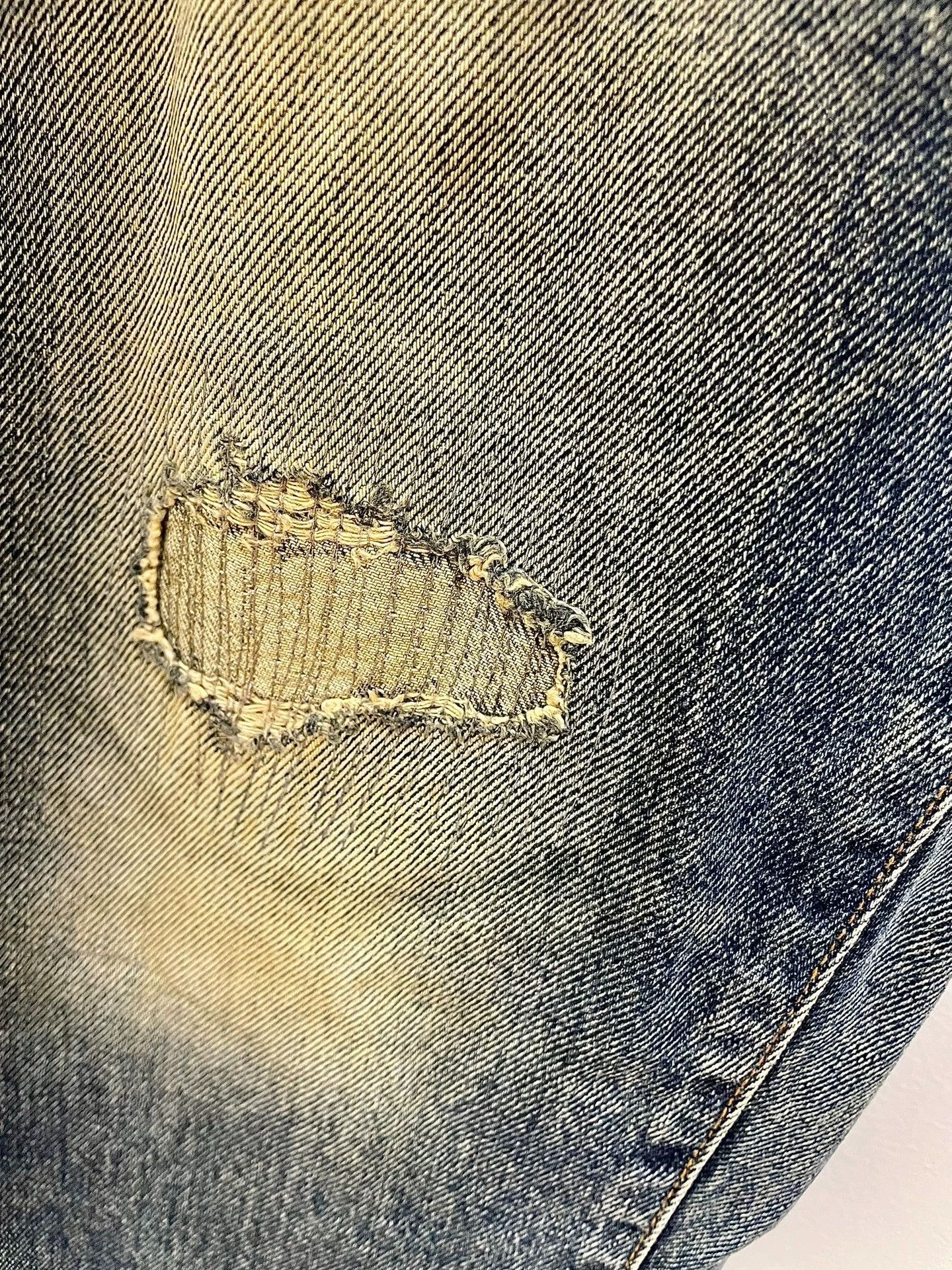 Off-White OFF-WHITE Vintage Stripe Print Washed Denim Jeans Size US 30 / EU 46 - 4 Thumbnail