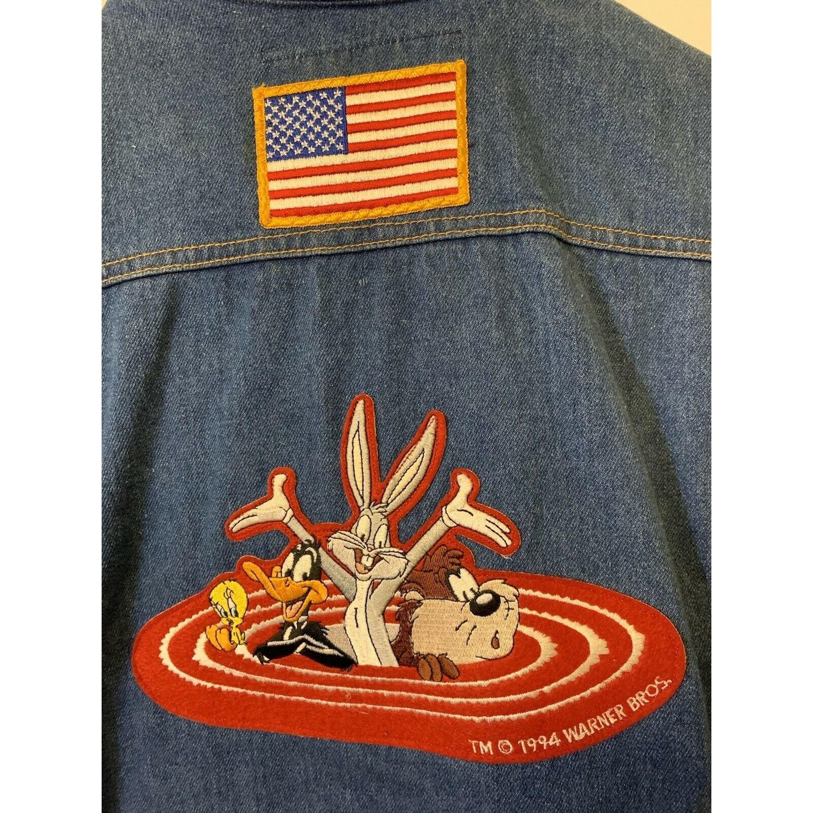 Other Vtg 1994 Warner Brothers Eagle Ridge -Looney Tunes Denim Sl Size US M / EU 48-50 / 2 - 1 Thumbnail