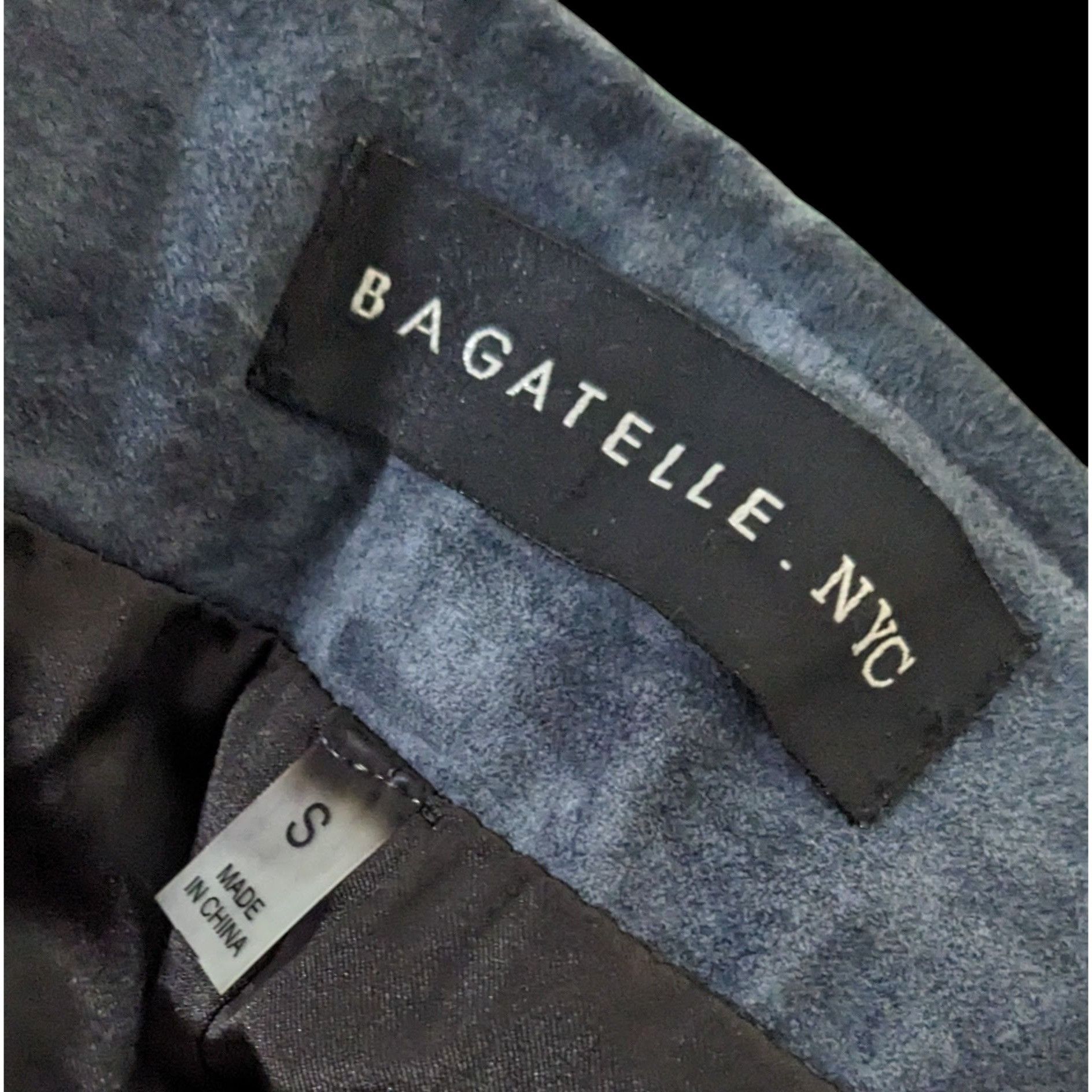 Other Bagatelle NYC Blue/Grey Suede Full Zip Mini Skirt Size Small Size 28" / US 6 / IT 42 - 6 Thumbnail