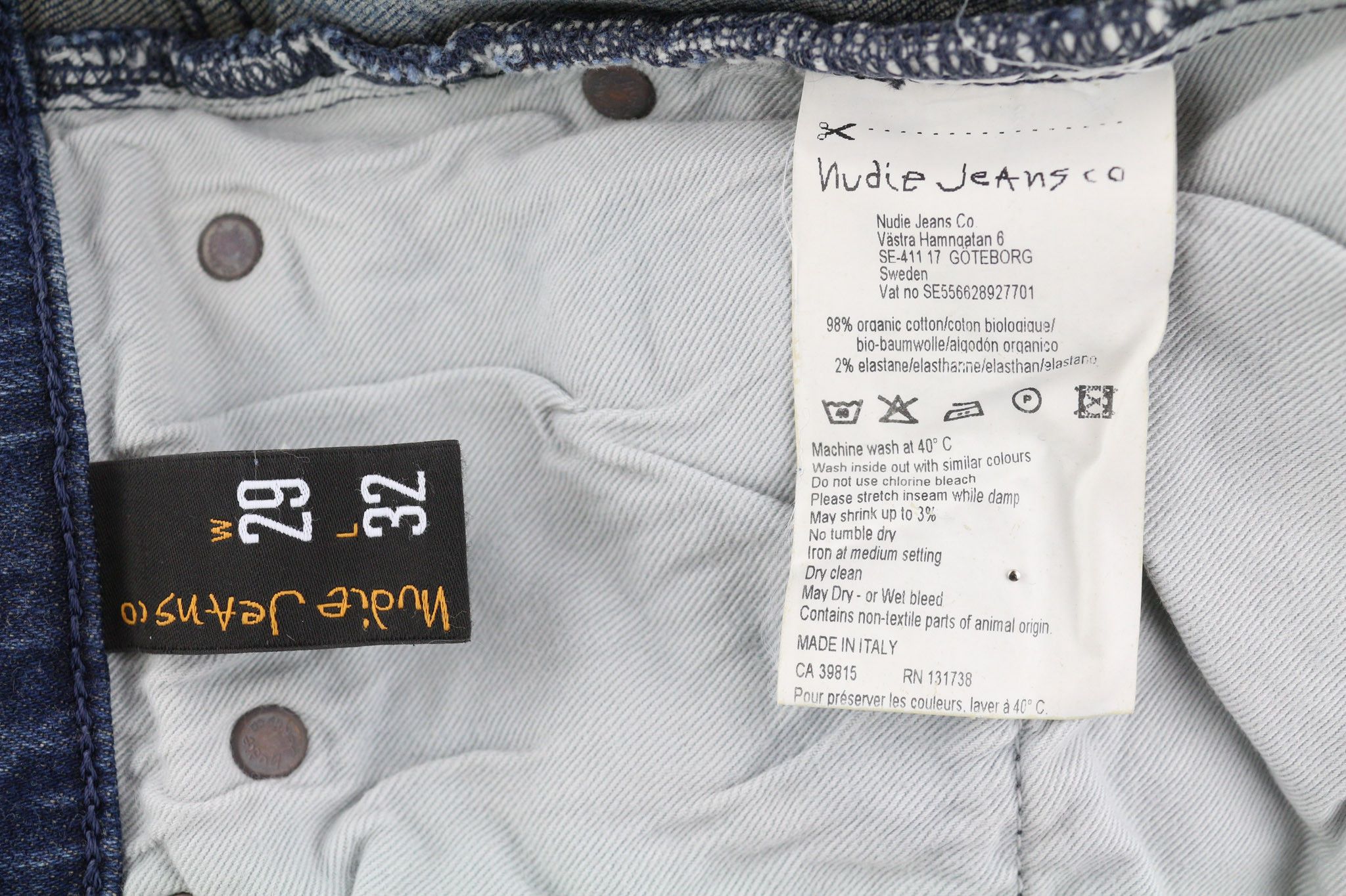 Nudie Jeans HIGH KAI W29/L32 Navy Falls Organic Zip 82678 Size US 29 - 6 Thumbnail