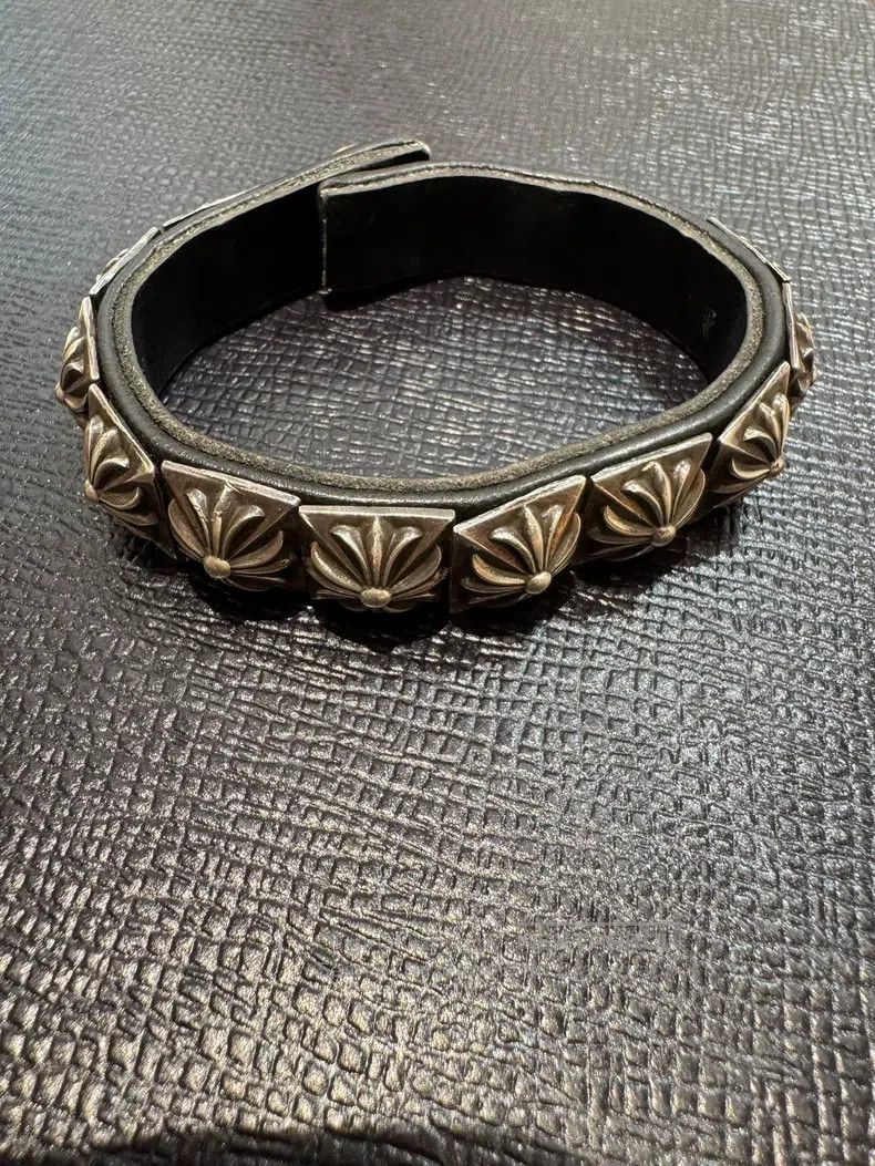 Chrome Hearts CHROME HEARTS Full Sugar Candy Cross Flower Black Leather Size ONE SIZE - 3 Thumbnail