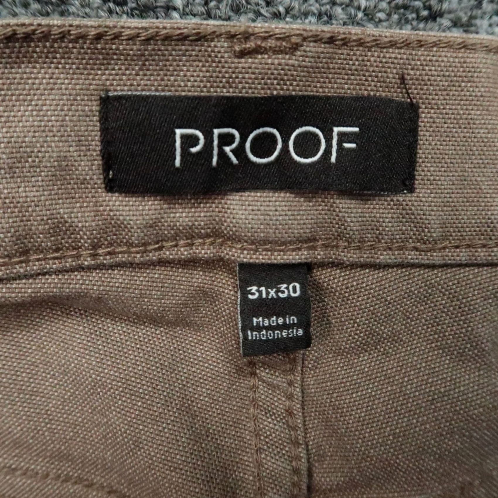 Vintage Proof Pants Mens 31x30 Brown Rover 5 Pocket Stretch Canvas Slim Fit Chino Pants Size US 31 - 4 Thumbnail