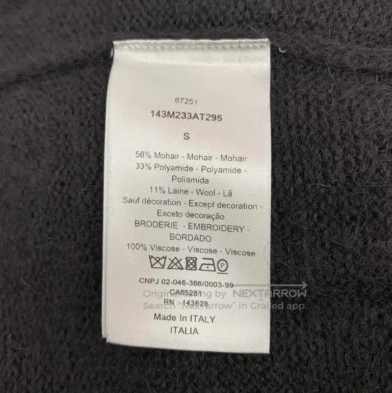 Dior Dior Black Mohair Men's Cardigan Sweater . Size US S / EU 44-46 / 1 - 7 Thumbnail