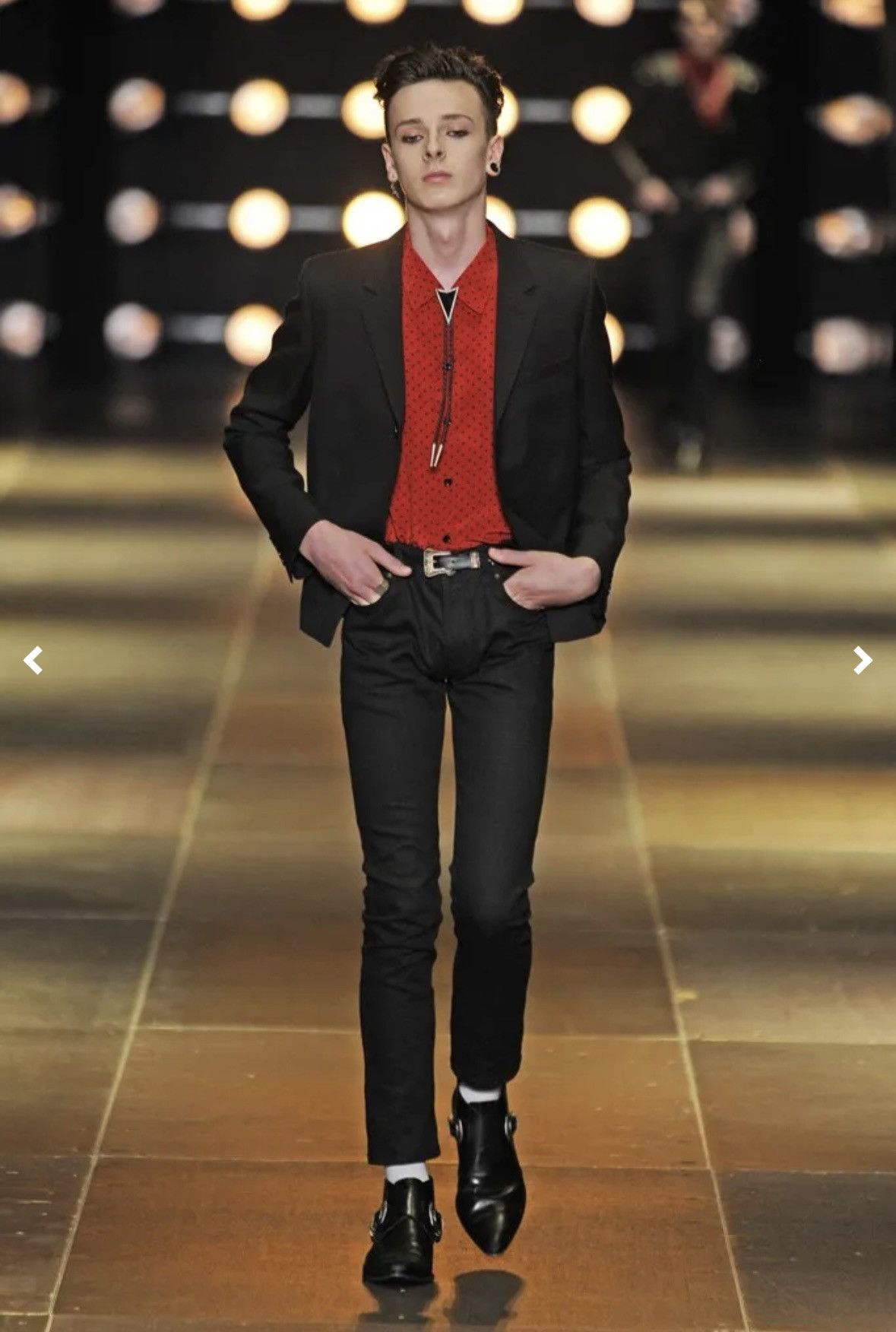 Saint Laurent Paris SS14 D05 Black Raw Denim High Waisted Skinny Jeans Size US 27 - 16 Thumbnail