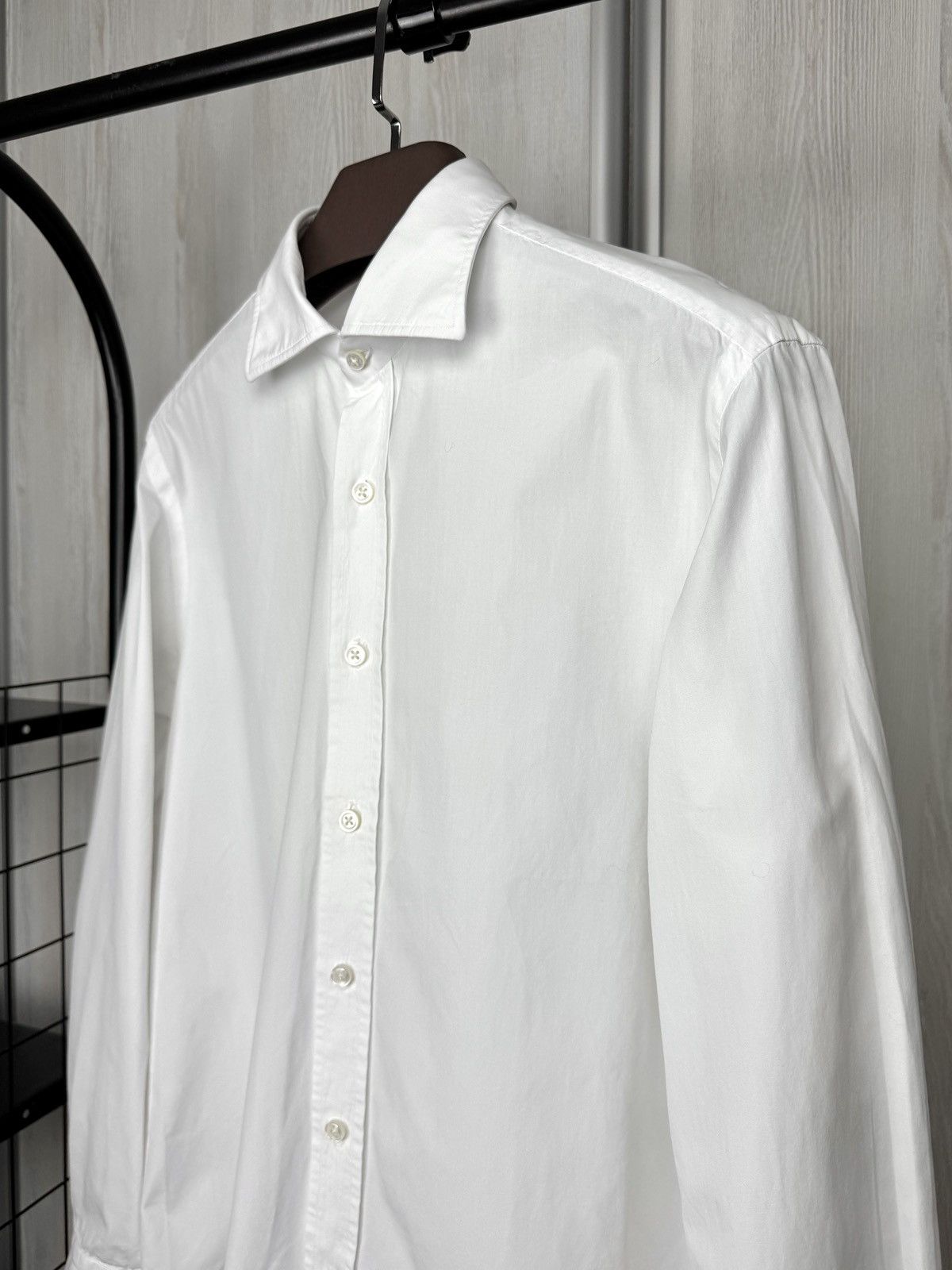 Salvatore Piccolo Salvatore Piccolo Napoli white cotton long sleeve shirt 16 Size US L / EU 52-54 / 3 - 4 Thumbnail