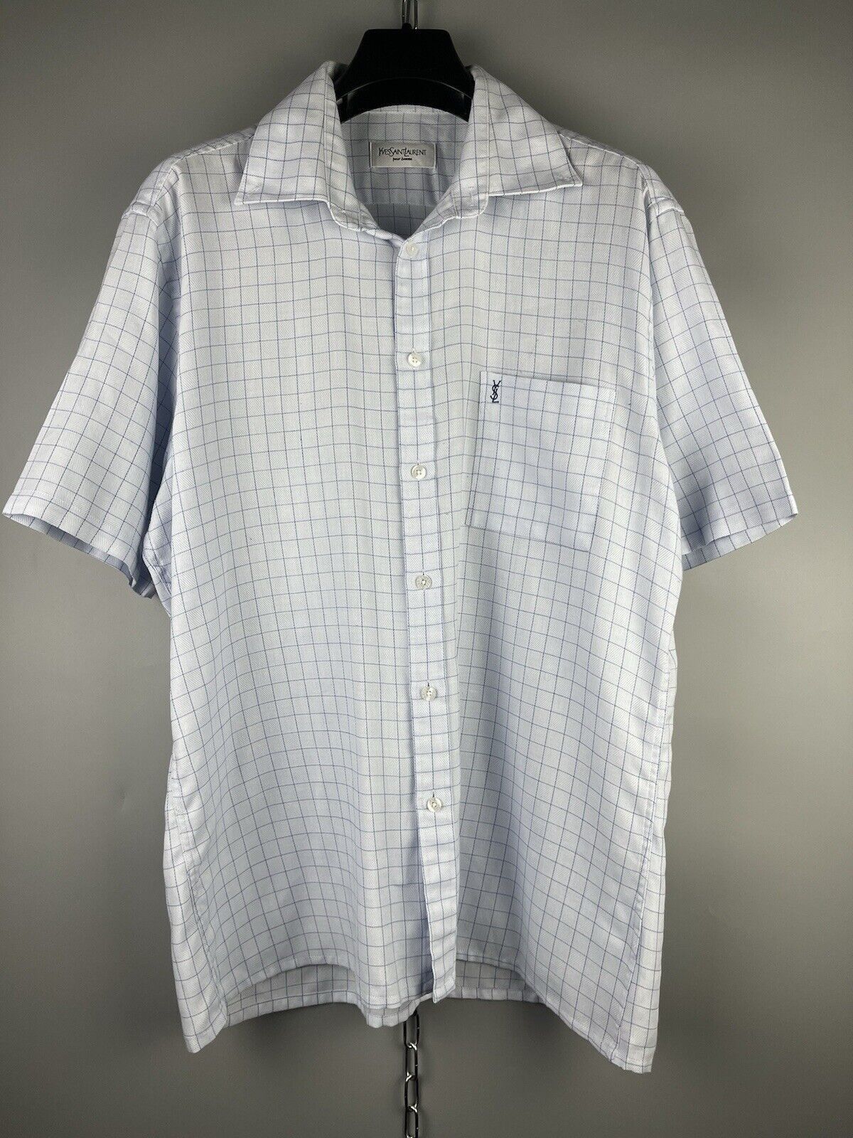 Yves Saint Laurent Yves Saint Laurent YSL Luxury Casual Short Sleeve Shirt Size US L / EU 52-54 / 3 - 1 Thumbnail