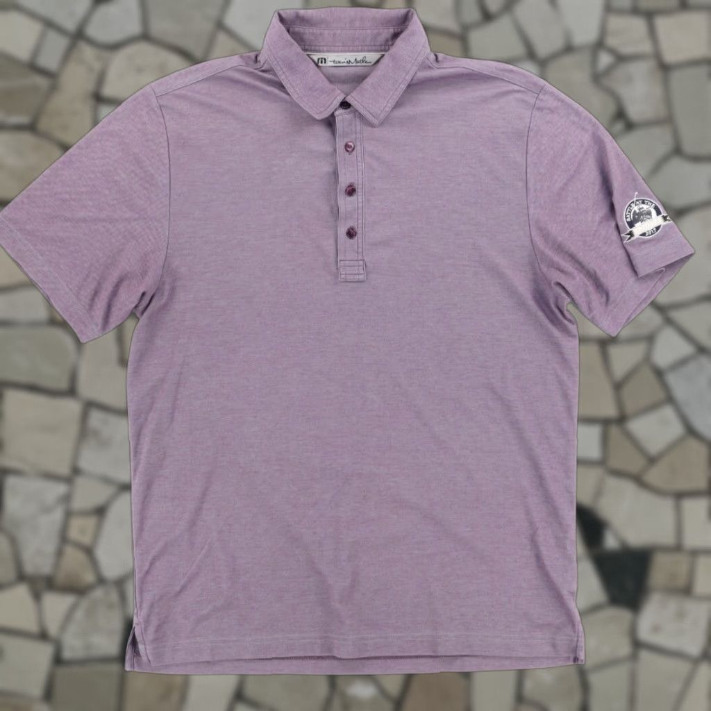 TravisMathew Travis Mathew Battle at the Bridges Cotton Blend Polo Shirt Purple Men's L Size US L / EU 52-54 / 3 - 1 Thumbnail