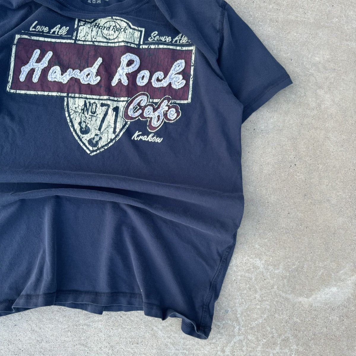 Affliction × Hard Rock Cafe × JNCO Vintage Y2K Blue Embroidered Hard Rock Graphic Tee Large Size US L / EU 52-54 / 3 - 6 Thumbnail