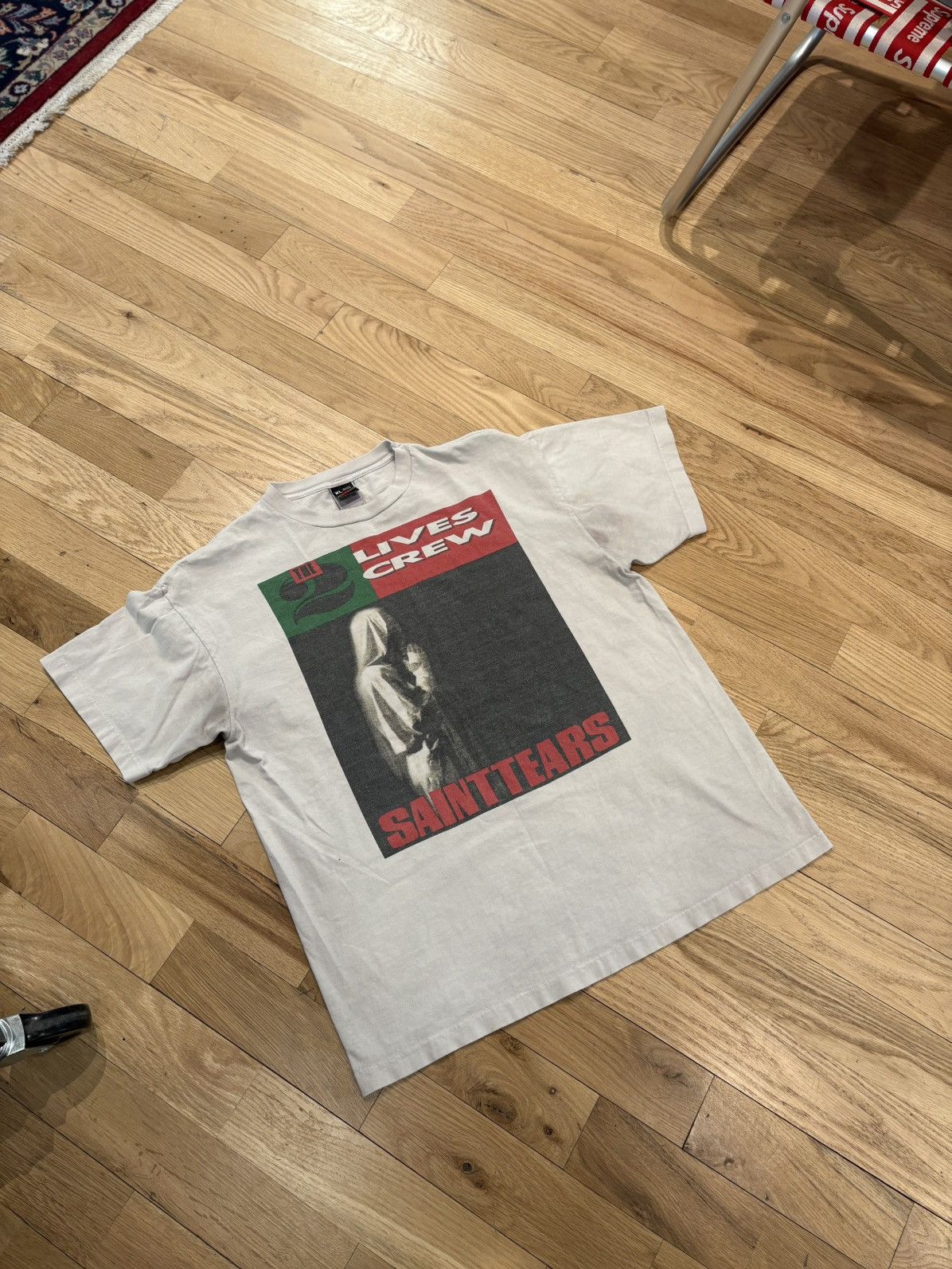 DENIM TEARS × Saint Michael Saint Tears Tee White Size XL Size US XL / EU 56 / 4 - 1 Thumbnail