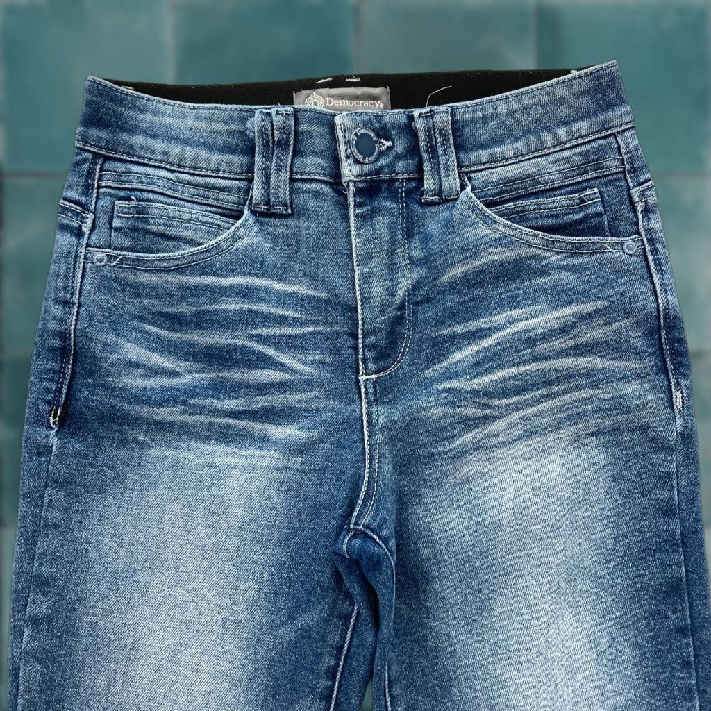 Vintage Democracy Jeans Ab Technology Women's 6 Ankle Skinny Medium Blue Stretch Denim Jeans Size 28" / US 6 / IT 42 - 1 Thumbnail