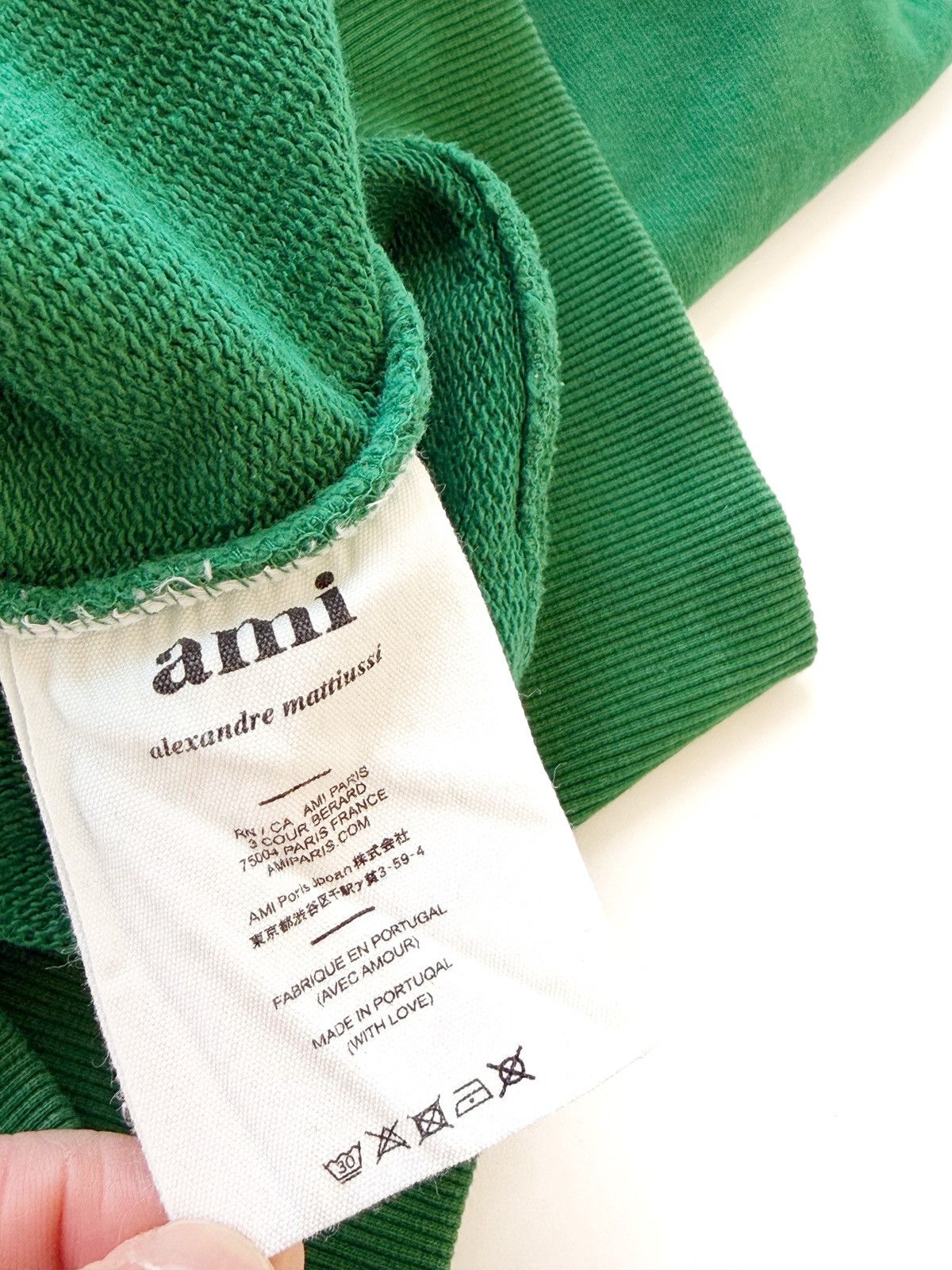 AMI Ami Women Green Heavyweight Sweatshirt Big Heart Logo Size M Size M / US 6-8 / IT 42-44 - 9 Thumbnail