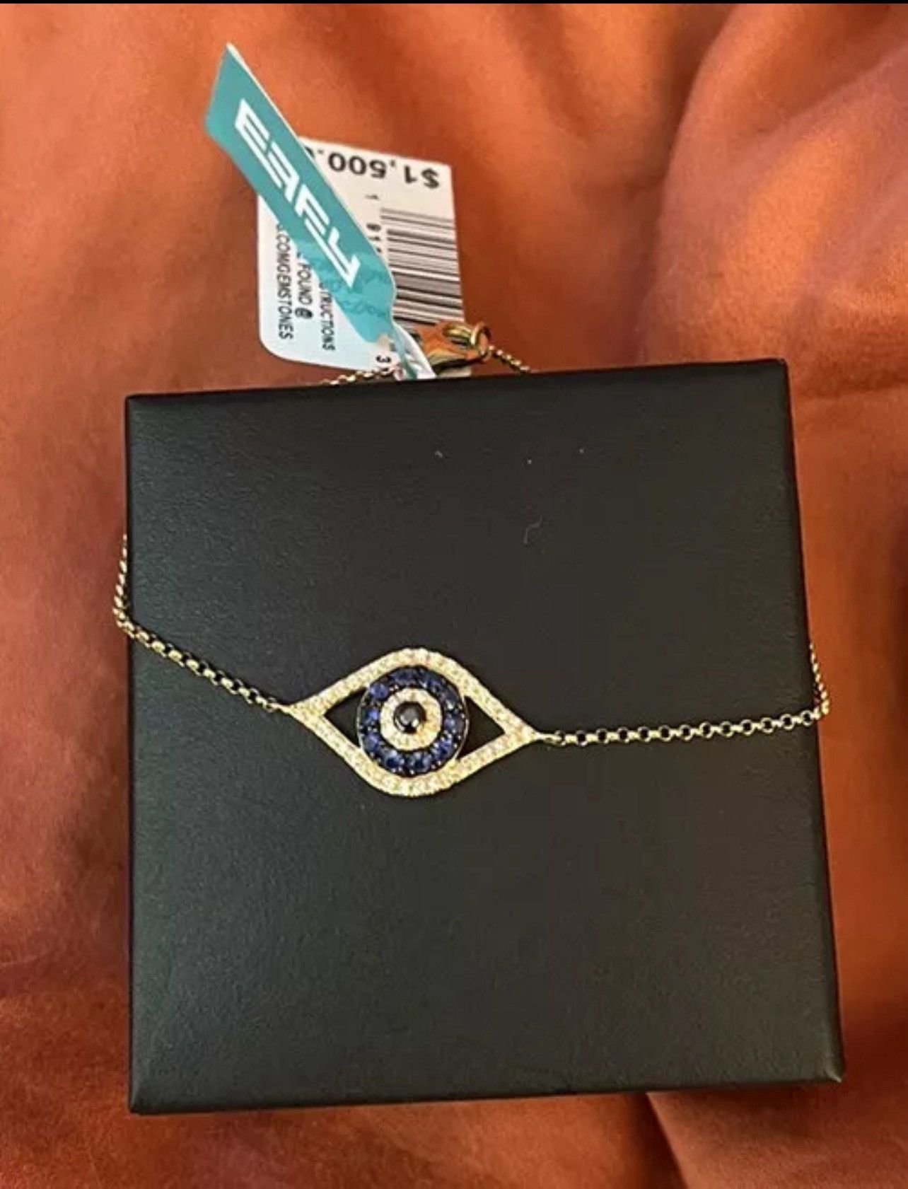 Effy evil eye diamond bracelet - white gold