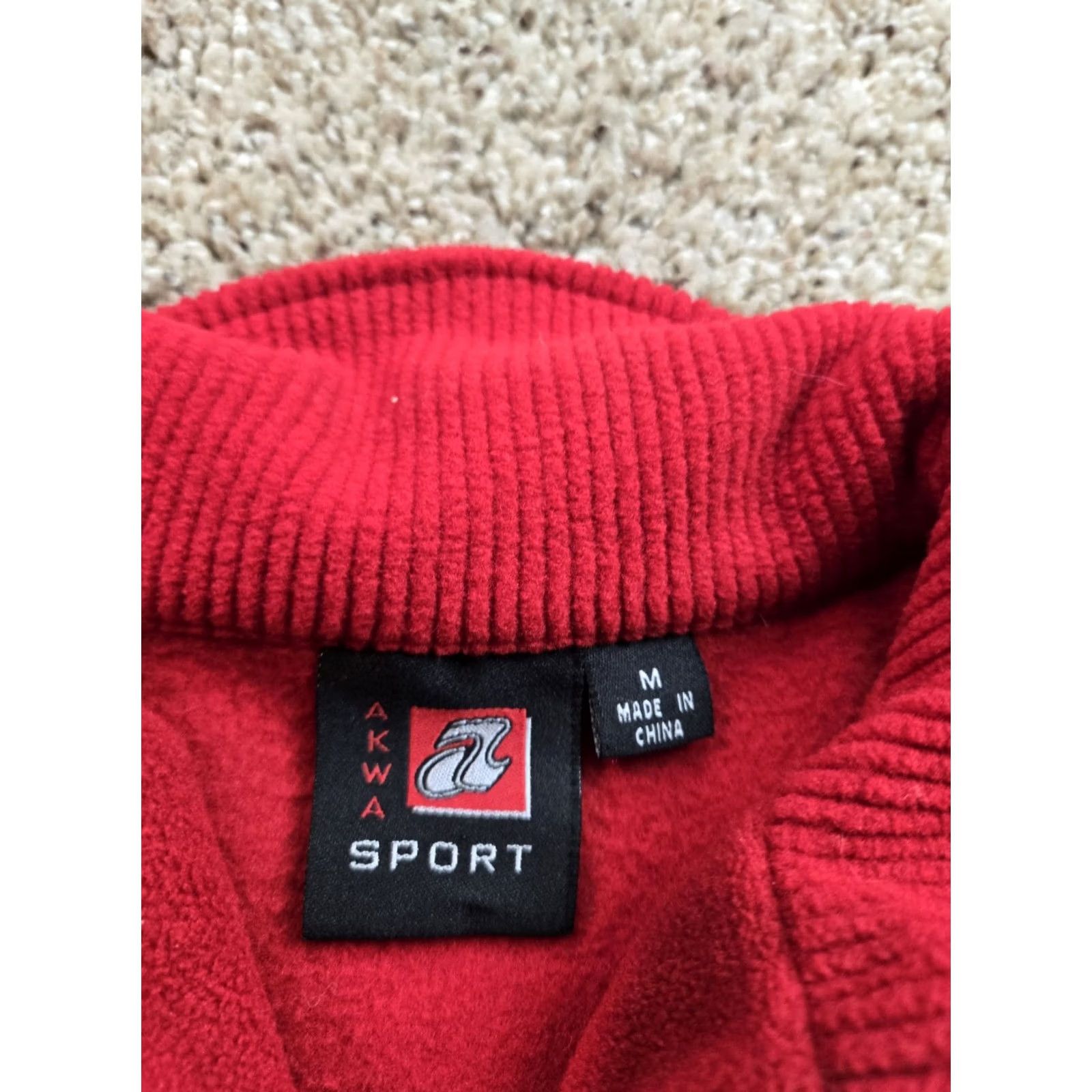 Vintage VINTAGE akw a Fleece Jacket M Red 1/4 Zip Pockets 90s Mens Jacket Size US M / EU 48-50 / 2 - 4 Thumbnail