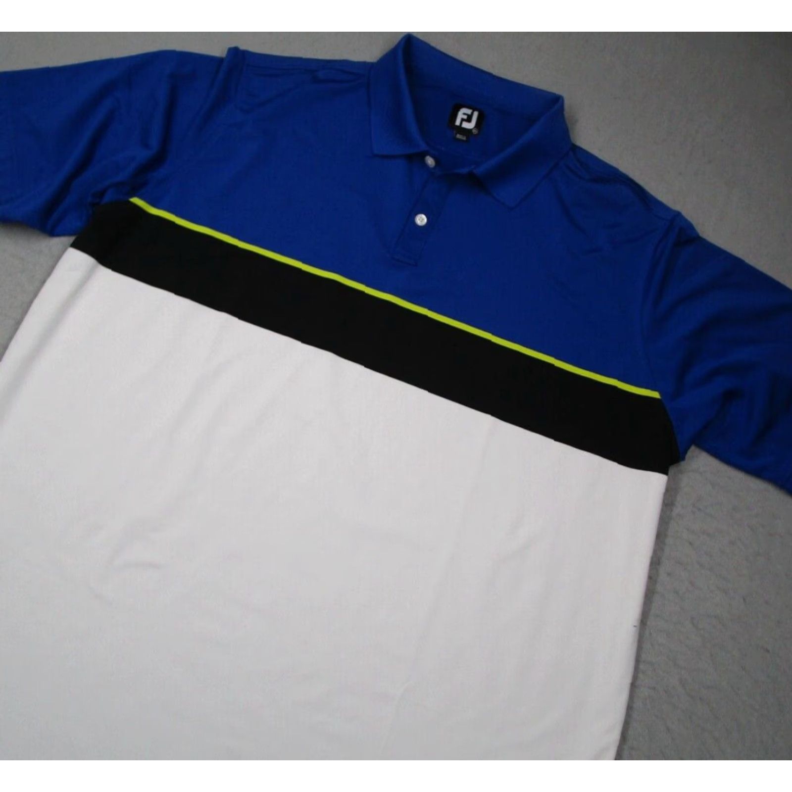 Footjoy FootJoy Polo Mens 2XL White Colorblock Short Sleeve Performance Golf Shirt Size US XXL / EU 58 / 5 - 2 Thumbnail
