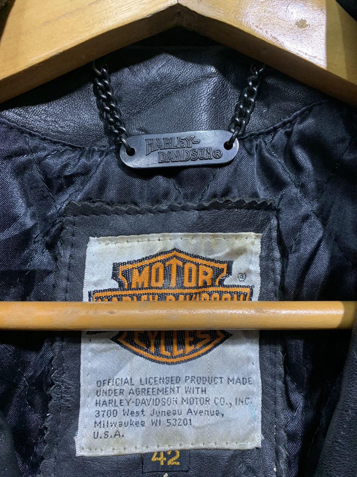 Harley Davidson 🔥VTG H.DAVIDSON BIKERS LEATHER JACKETS Size US L / EU 52-54 / 3 - 12 Thumbnail