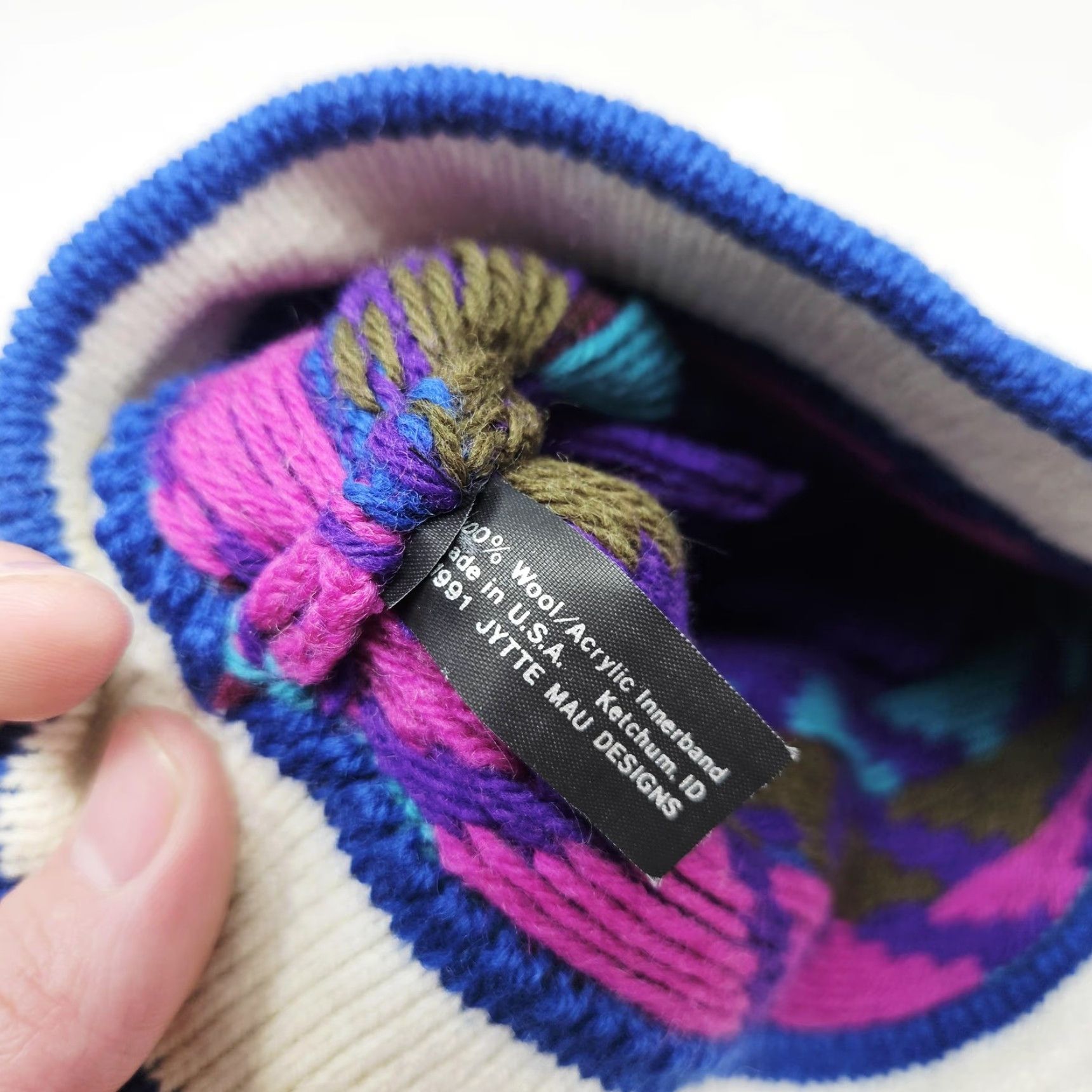 Vintage VINTAGE JYTTE Beanie Hat Mens One Size Purple Knit U.S. Pro Ski Tour 90s Size ONE SIZE - 5 Thumbnail