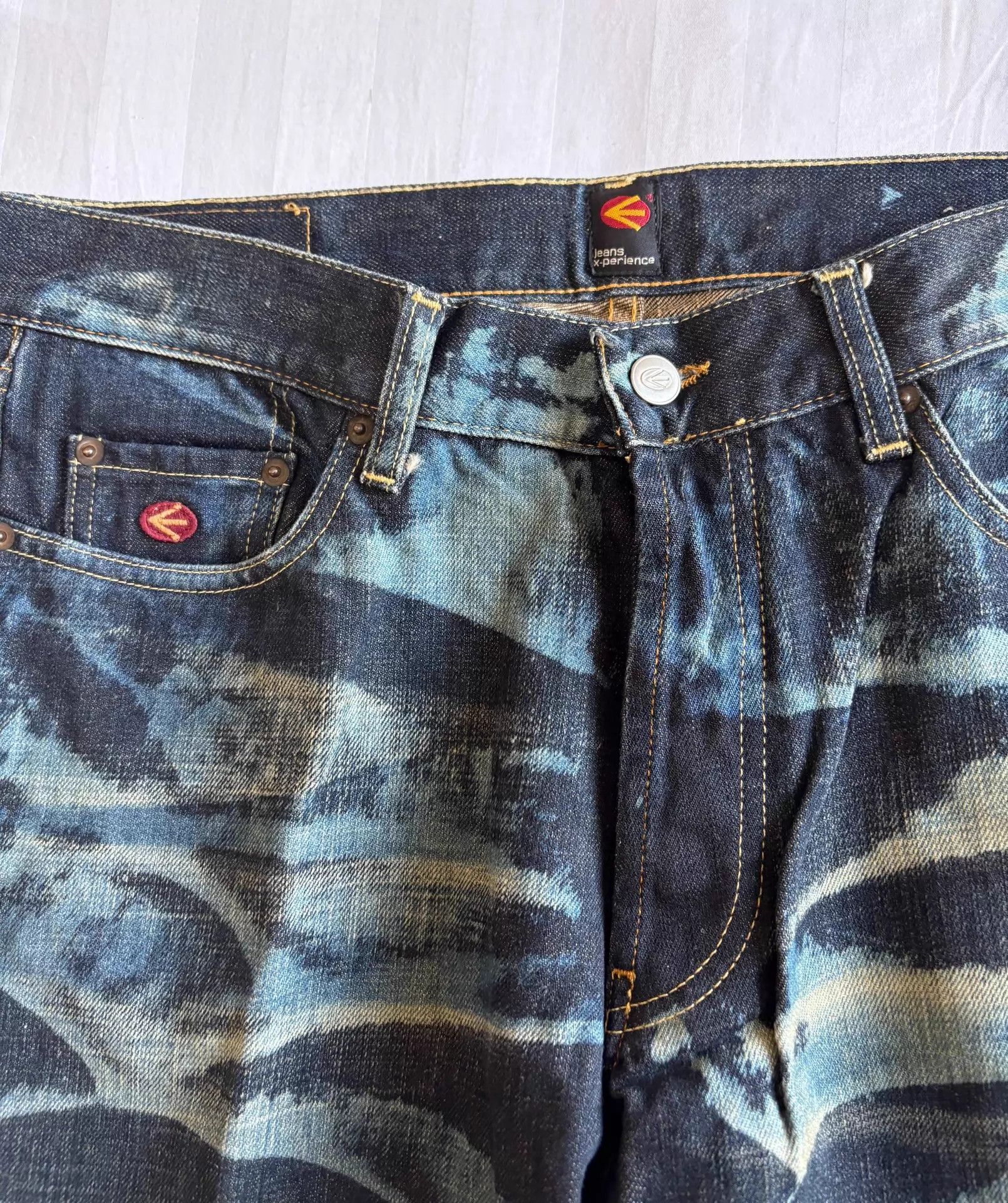 Y's Y’s Vintage Tiger Stripe Denim Jeans Yohji Mid-Rise Size US 33 - 5 Thumbnail