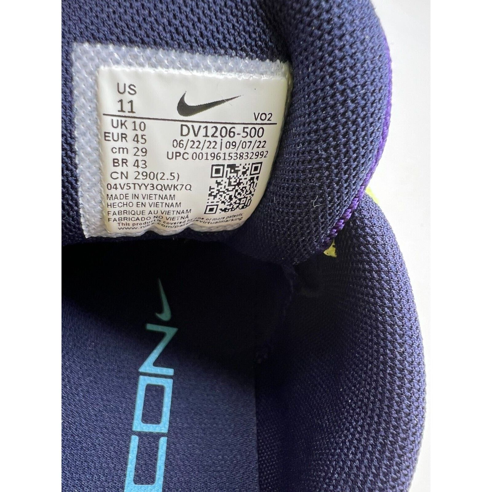 Nike Nike Metcon 8 AMP Deep Purple Volt Men's Shoes Size 11 Size US 11 / EU 44 - 3 Thumbnail