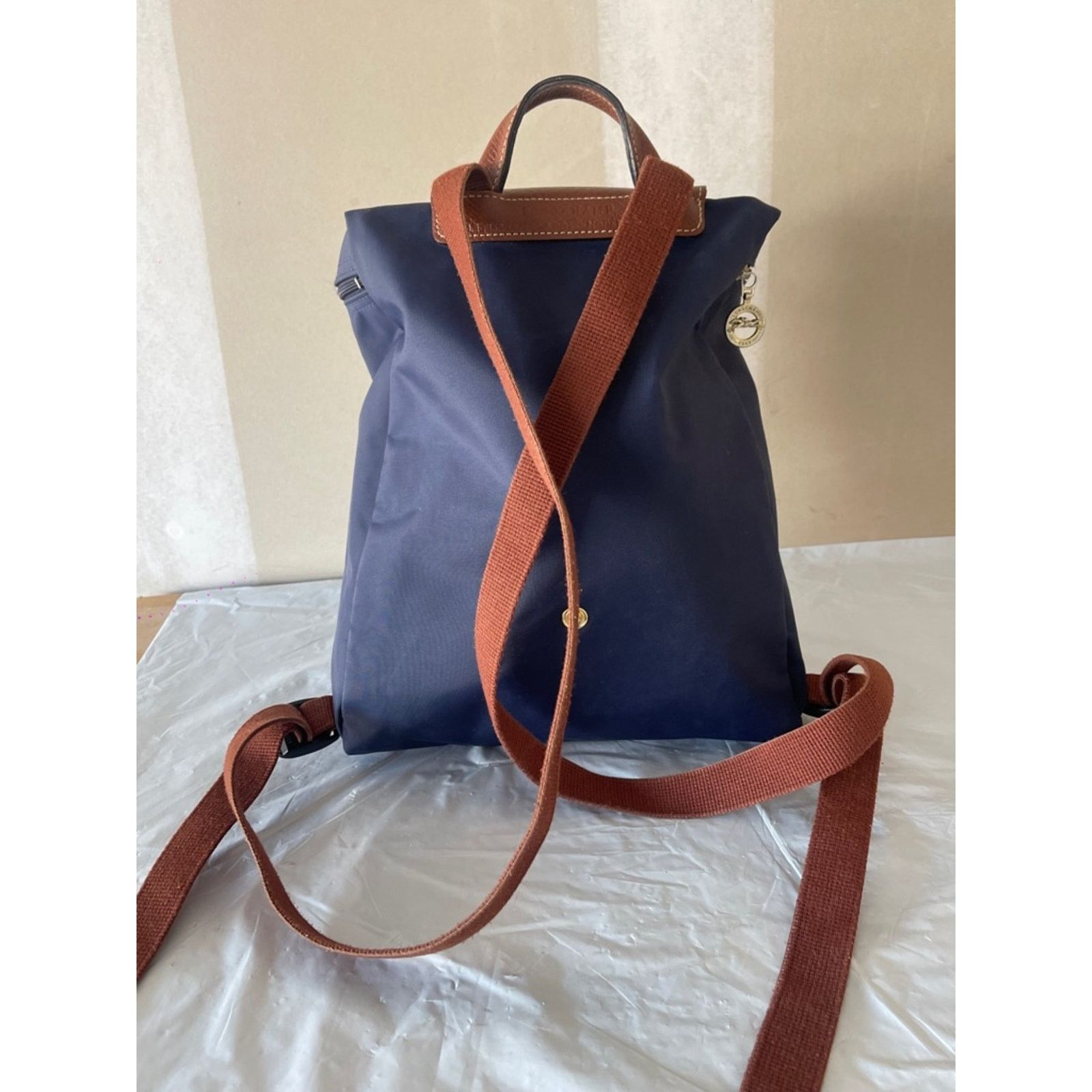 Longchamp Longchamp Le Pilage Backpack Navy 10" x 12" Size ONE SIZE - 4 Thumbnail