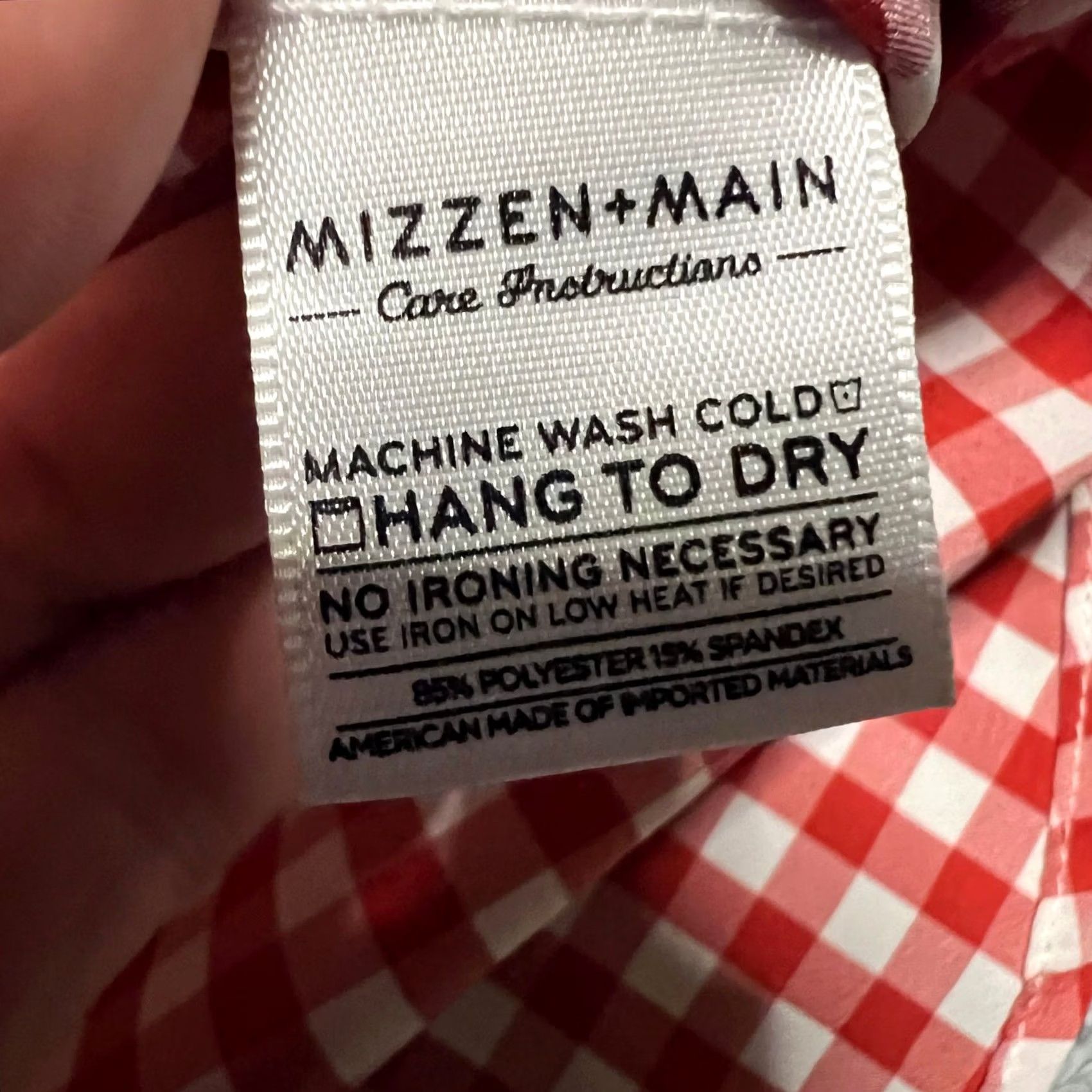 Mizzen+Main Mizzen+Main Shirt Mens XXL Red Plaid Check Button Up Performance Stretch USA Mens Size US XXL / EU 58 / 5 - 7 Thumbnail