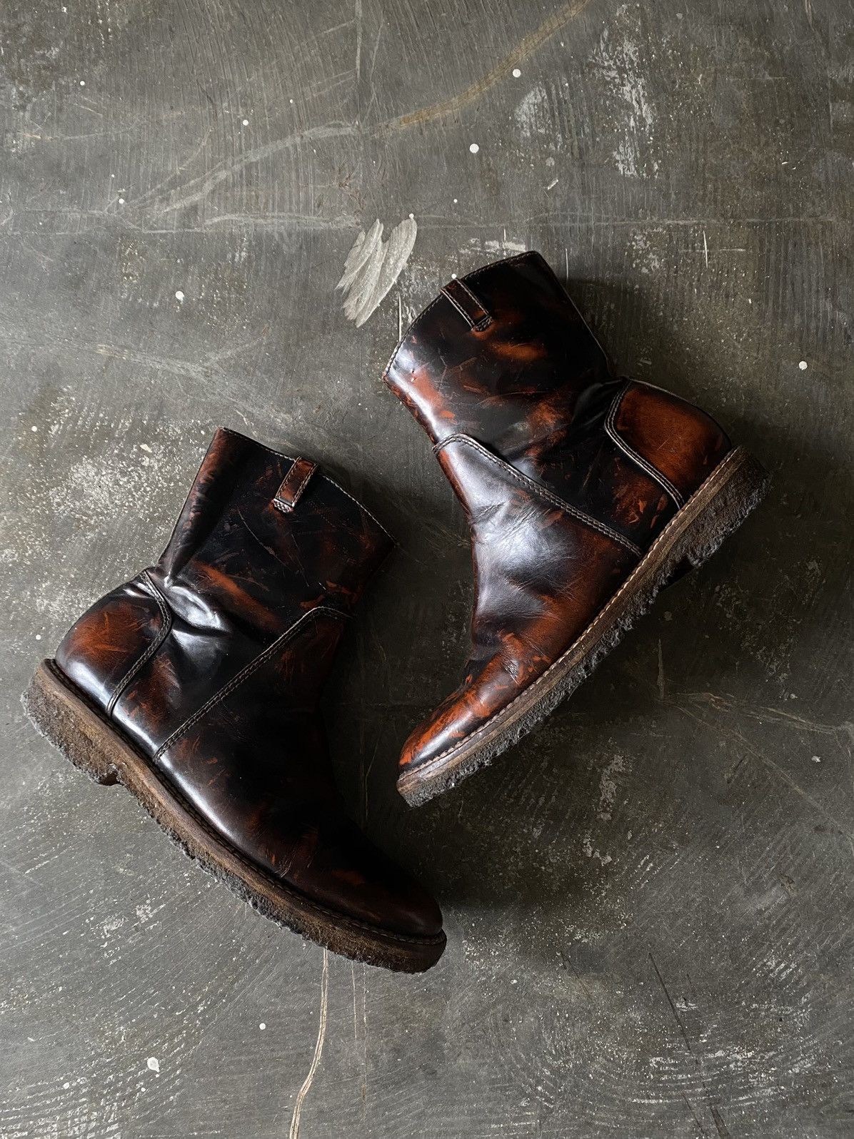 Maison Margiela Maison Margiela Russet Patina Ankle Boots Size US 7 / EU 40 - 2 Thumbnail