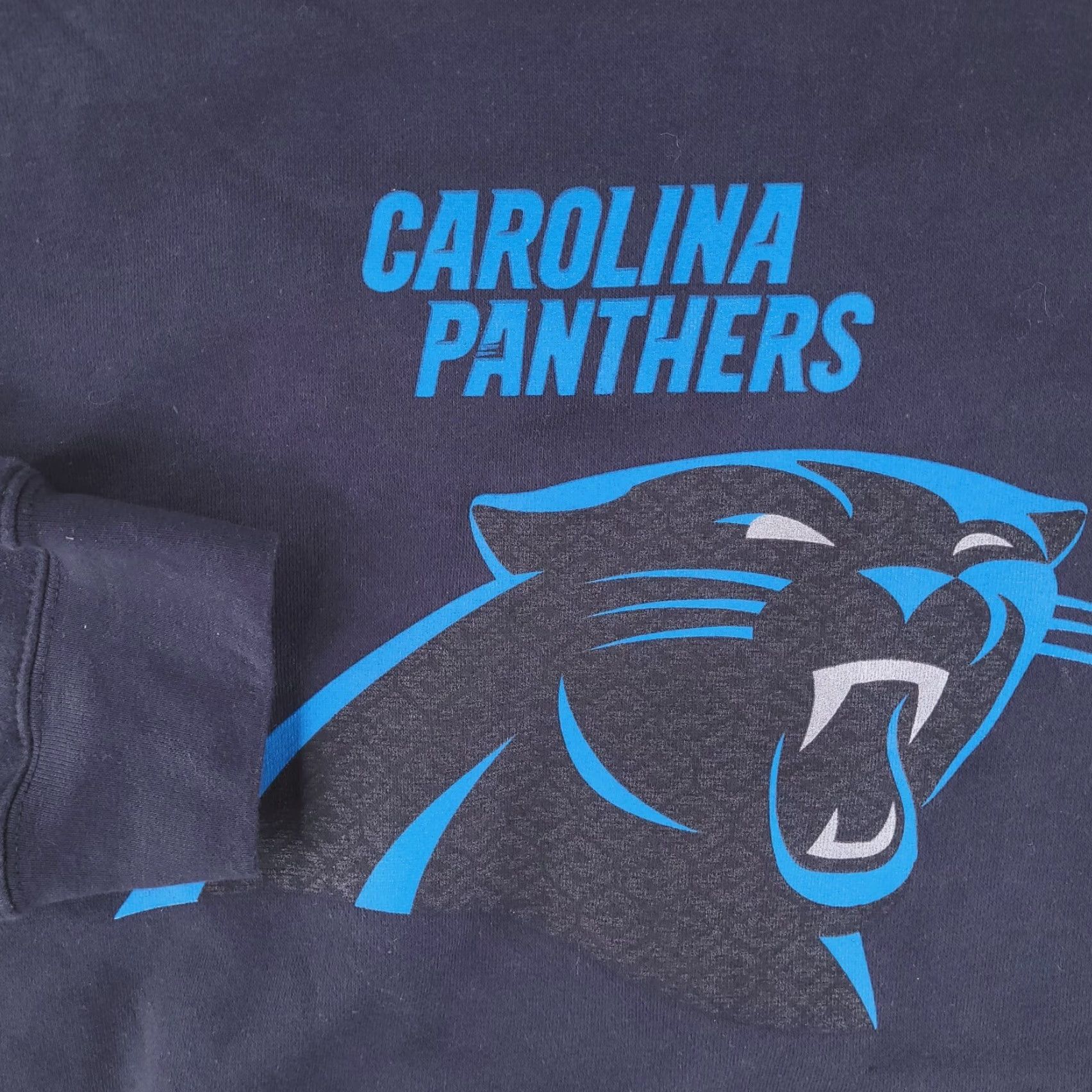 Vintage Majestic Sweatshirt Mens XL Black Pullover NFL Carolina Panthers Crewneck Size US XL / EU 56 / 4 - 2 Thumbnail