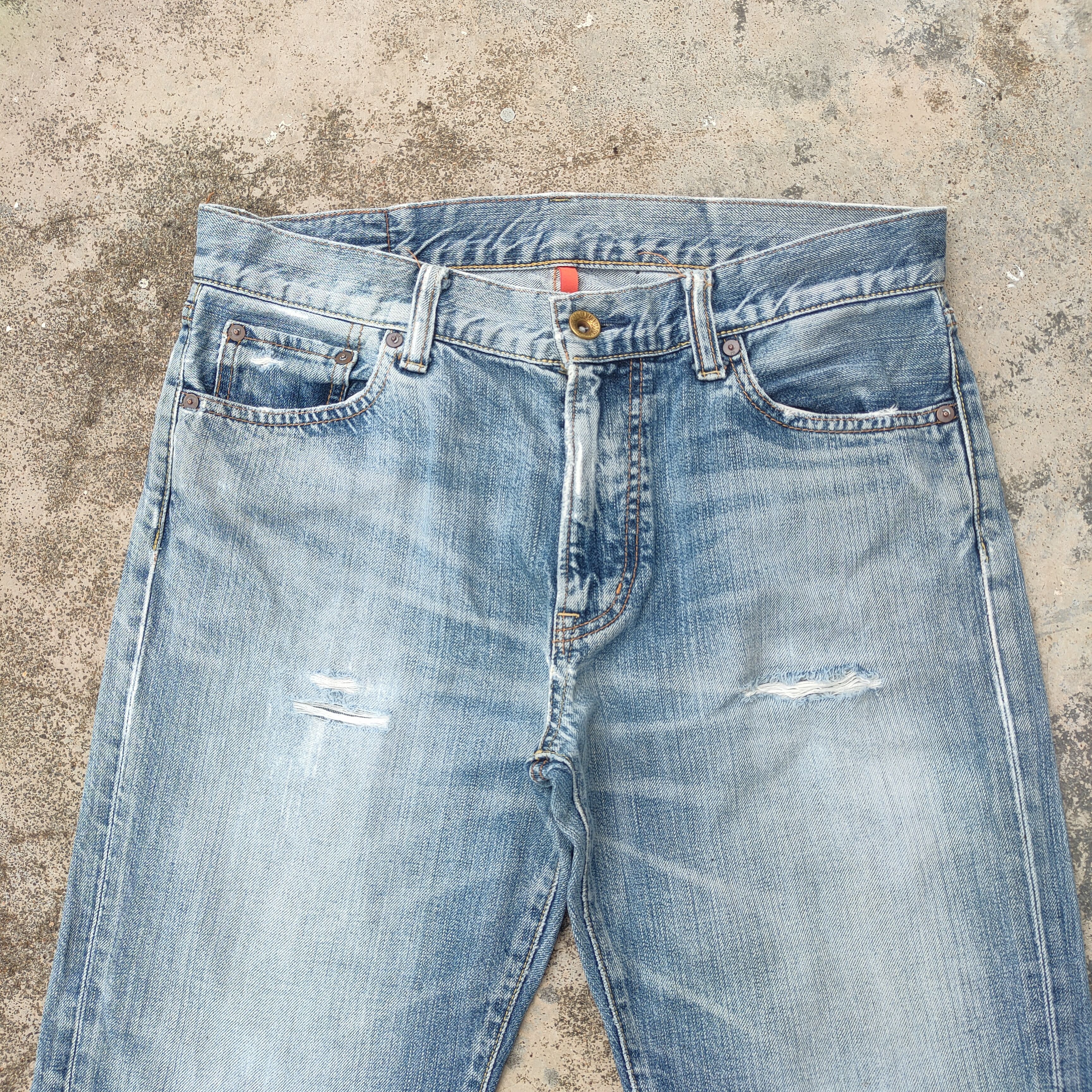 Japanese Brand VINTAGE JAPANESE S002 RIPPED FADED JEANS DENIM PANTS Size US 34 / EU 50 - 2 Thumbnail