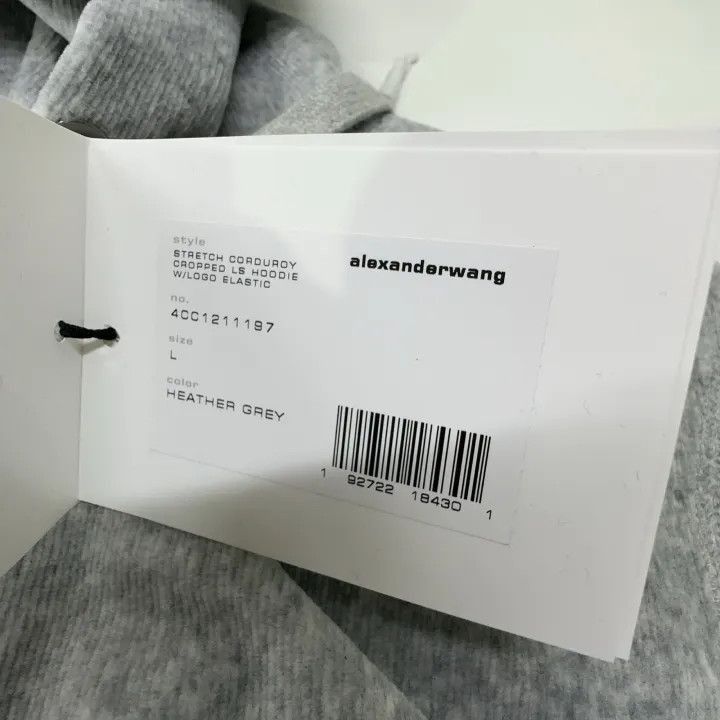 Alexander Wang Alexander Wang Logo Print Cropped Hoodie - Size L / US 10 / IT 46 - 4 Thumbnail