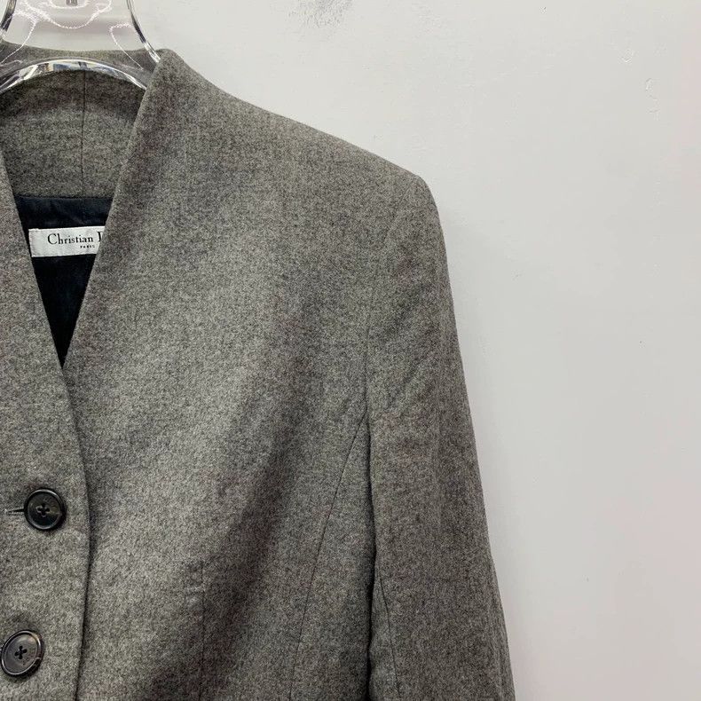 Dior Dior Gray-brown wool single-breasted long-sleeved suit Size XS / US 0-2 / IT 36-38 - 3 Thumbnail