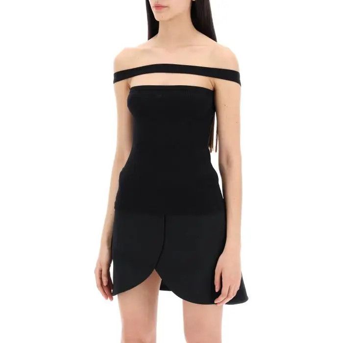 o1s22i1n0424 Hyperbole Ribbed Top in Black