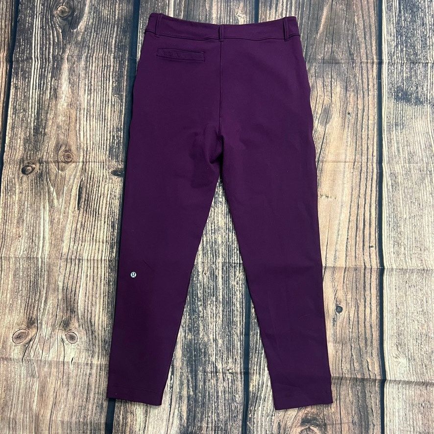 Lululemon Lululemon Women's Size 6 Purple Tapered Stretchy HR Trousers Size 28" / US 6 / IT 42 - 4 Thumbnail