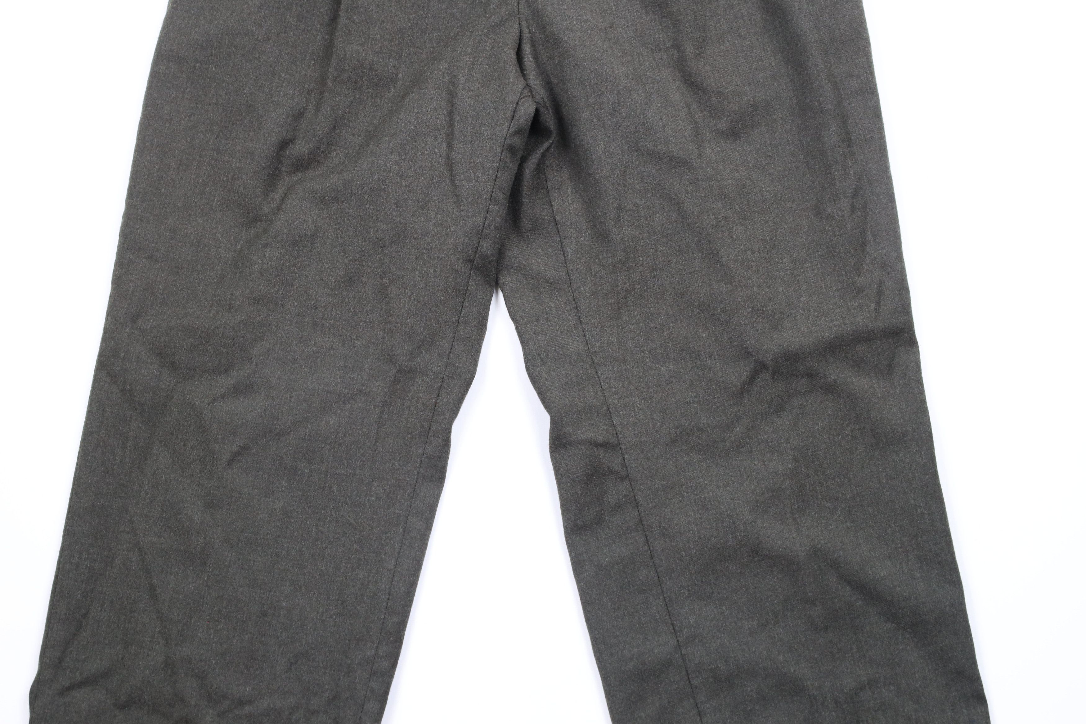 Ralph Lauren × Vintage Vintage 90s Chaps Ralph Lauren Wool Wide Leg Pants Green Size US 34 / EU 50 - 3 Thumbnail