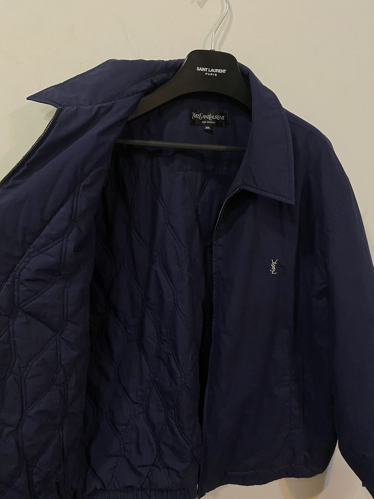 Yves Saint Laurent Warm YSL Jacket Navy YSL Bomber Size US XXL / EU 58 / 5 - 10 Thumbnail