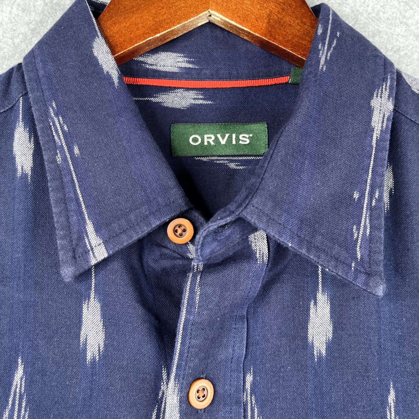 Orvis Orvis Arrow Print Casual Outdoor Shirt M Navy Short Sleeve Button Up Pocket Size US M / EU 48-50 / 2 - 3 Thumbnail