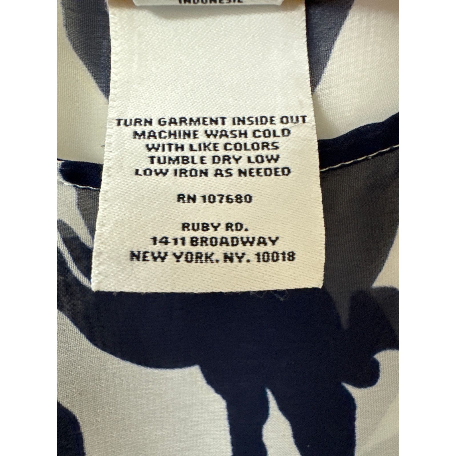 Other Ruby Rd. Large Poncho Blouse Blue, Navy & White W Yellow Size L / US 10 / IT 46 - 4 Thumbnail