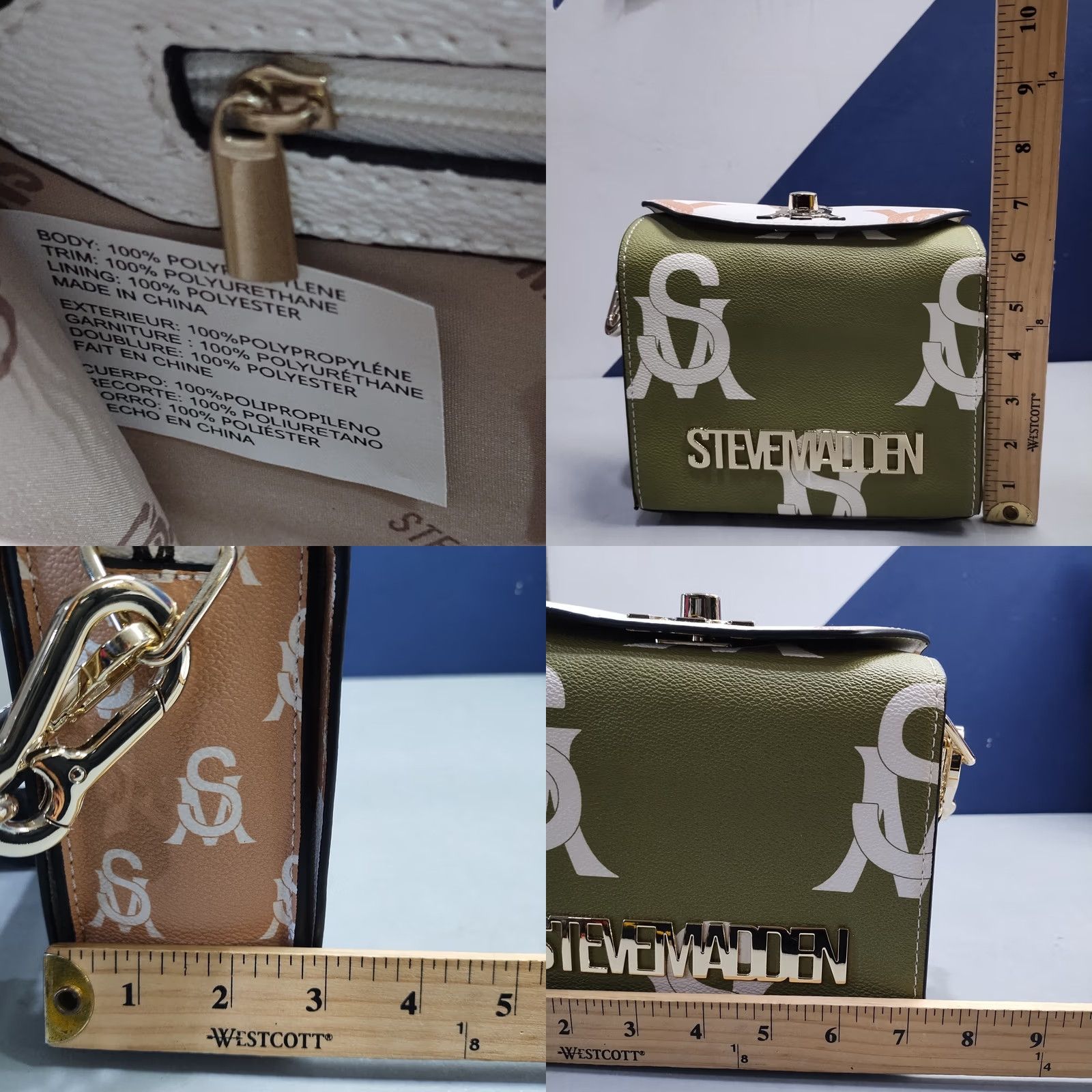 Steve Madden Steve Madden Bag Crossbody Womens Medium Multi Metallic Logo Detachable Strap Size ONE SIZE - 9 Thumbnail