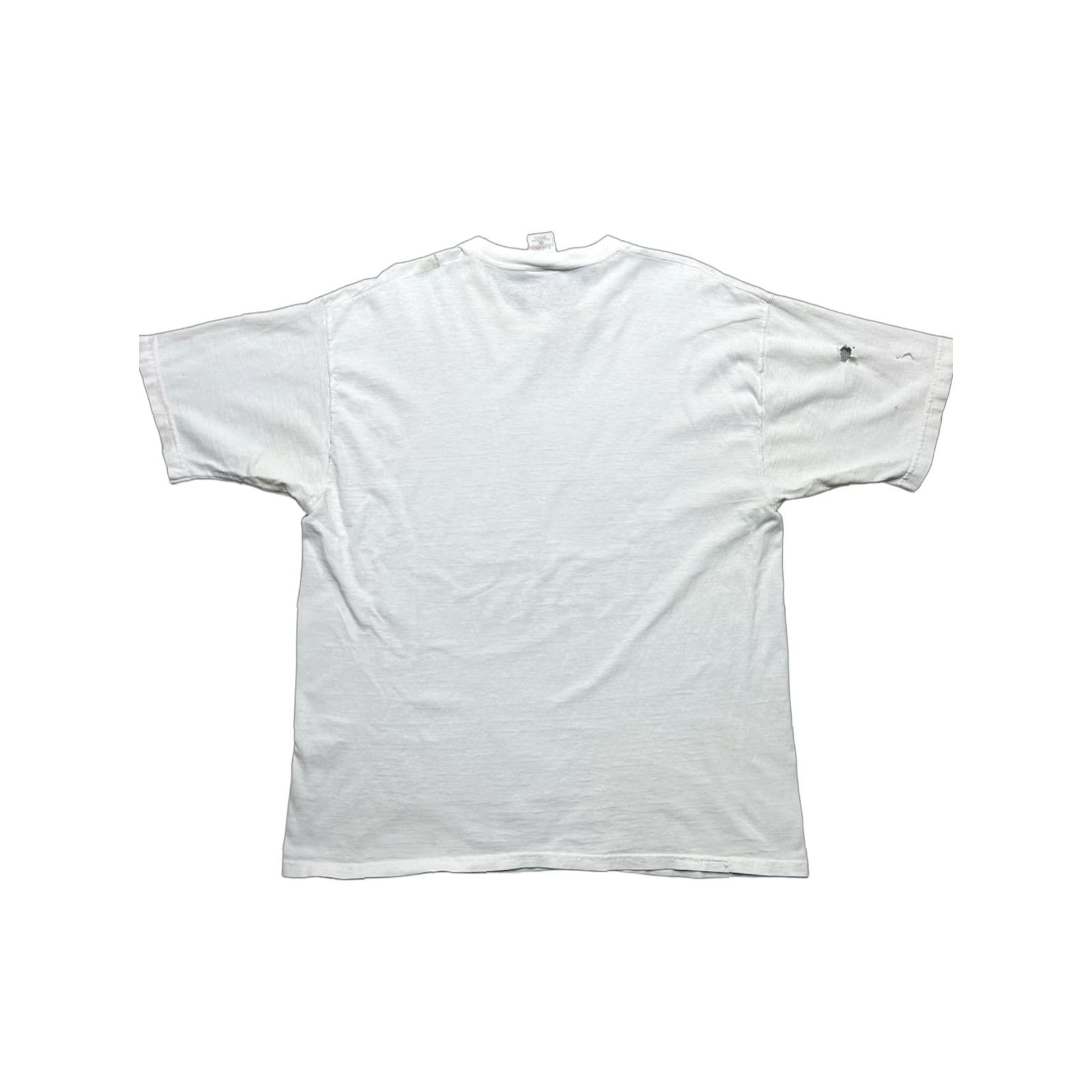 Fruit Of The Loom VINTAGE 90s Fruit of the Loom T-Shirt 3 stooges curly soitenly distressed thrashed XL Men White Shirt Mens Size US XL / EU 56 / 4 - 1 Thumbnail