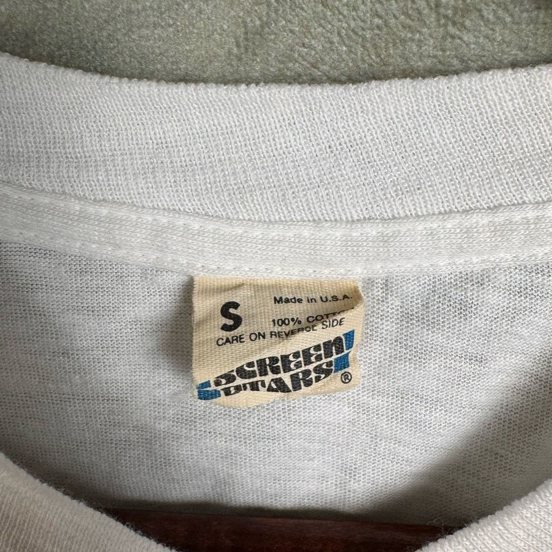 Vintage VTG 80s Italian American Pride T Shirt S White Screen Stars Size US S / EU 44-46 / 1 - 5 Thumbnail