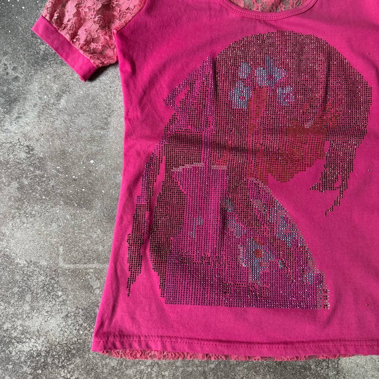 Hysteric Glamour × Japanese Brand × Vintage Japanese Vintage Samurai Rhinestones Mesh T-Shirt Size M / US 6-8 / IT 42-44 - 6 Thumbnail