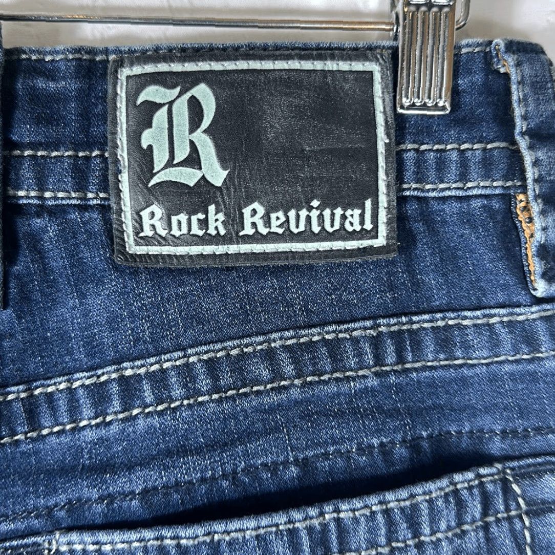 Vintage **Rock Revival Mens 32 Blue Straight Jeans NEW** User: Rock Revival Mens Blue 32 Straight Jeans NEW Size US 32 / EU 48 - 5 Thumbnail