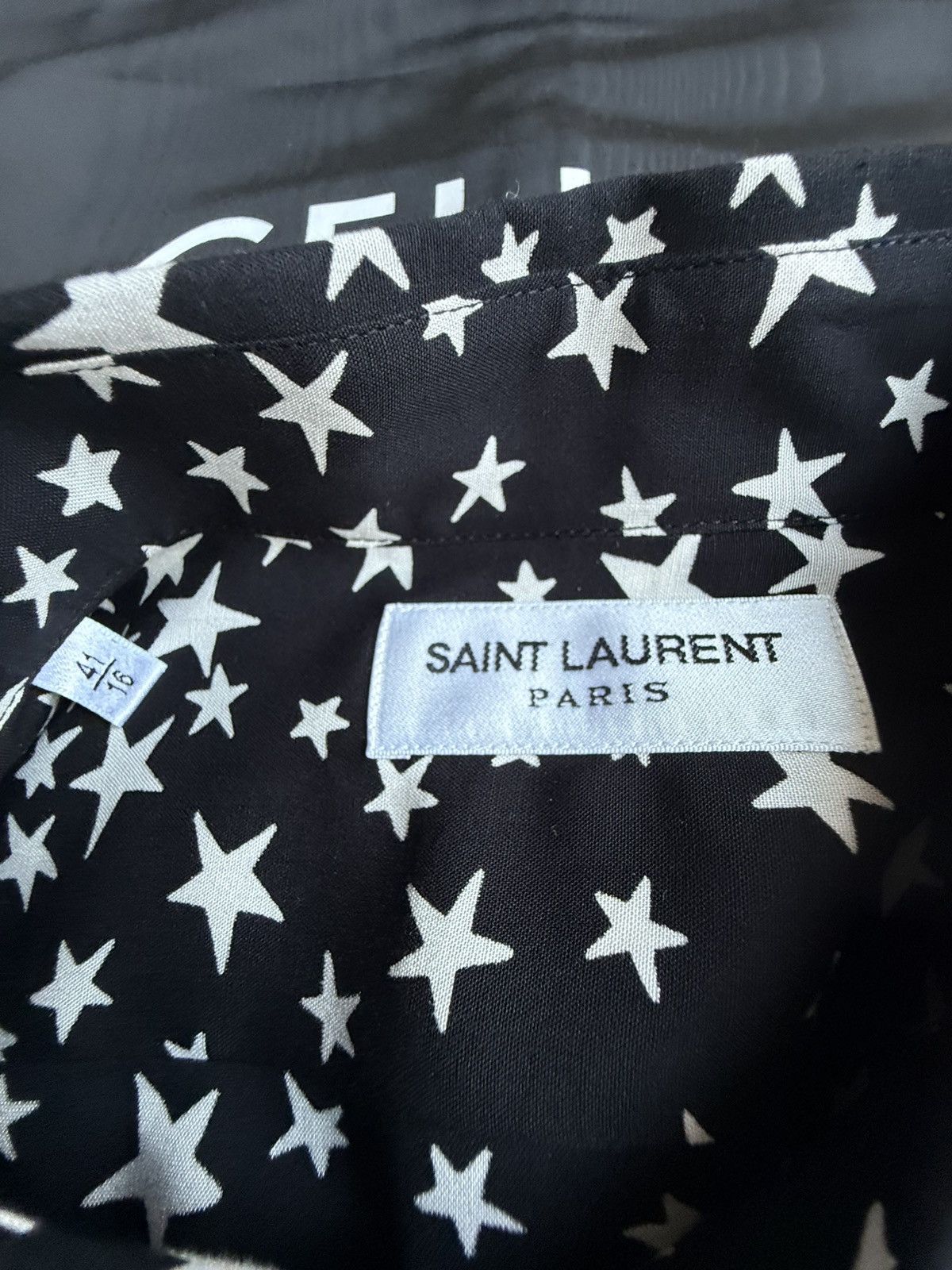 Saint Laurent Paris FW16 Saint Laurent black white star shirt 41 BNWT Hedi grail Size US L / EU 52-54 / 3 - 20 Thumbnail